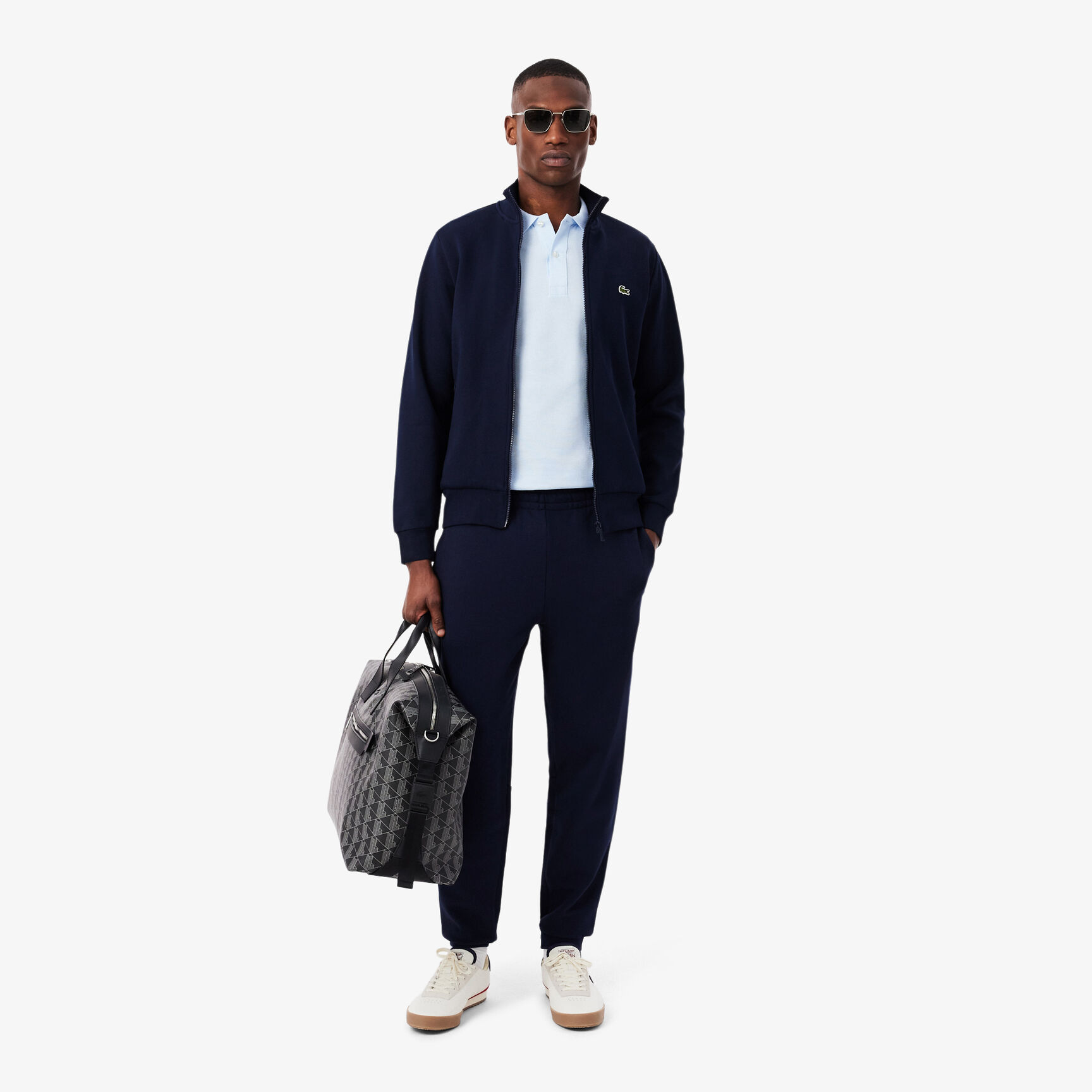 Zip-Up High Neck Fleece Sweatshirt