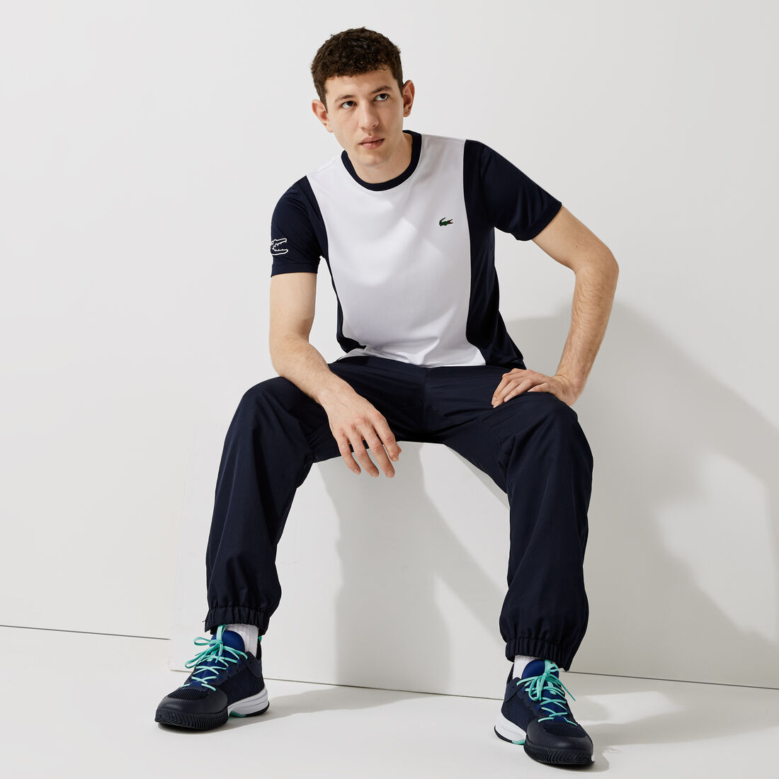 Men’s Lacoste SPORT Breathable Resistant Bicolor T-shirt Men’s Lacoste SPORT Breathable Resistant Bicolor T-shirt