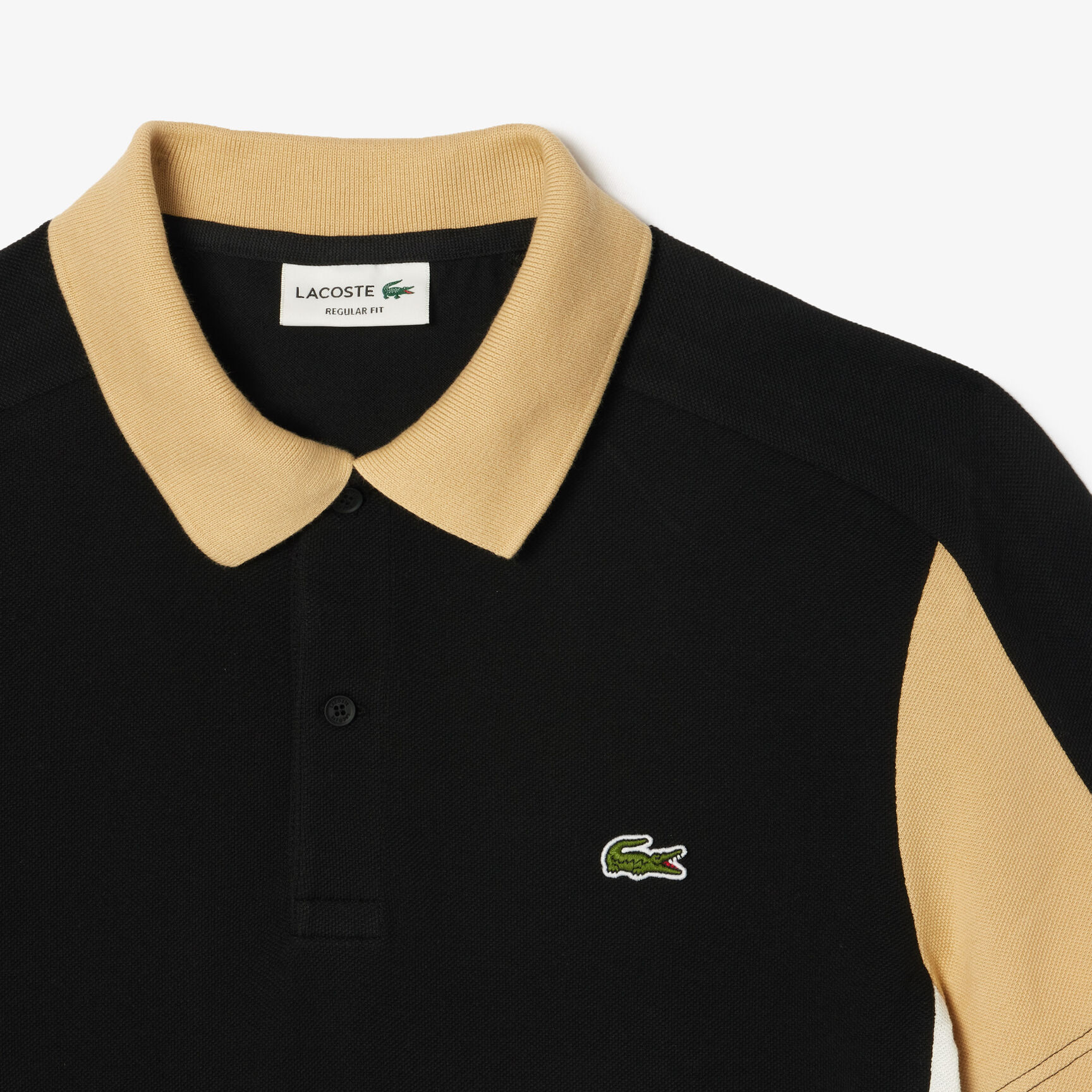 Cotton Pique Colourblock Polo Shirt