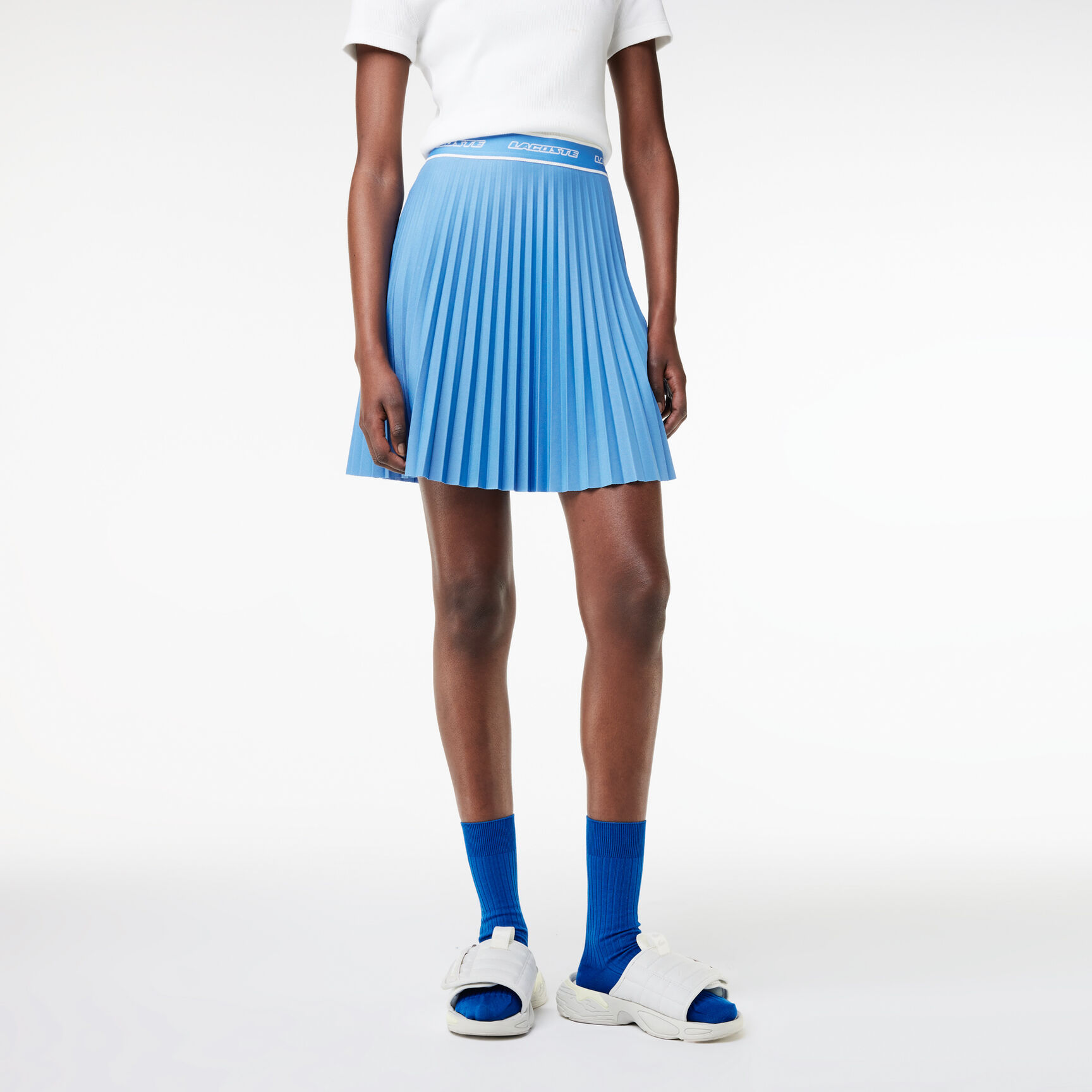 Women's Lacoste Elasticised Waist Short Pleated Skirt