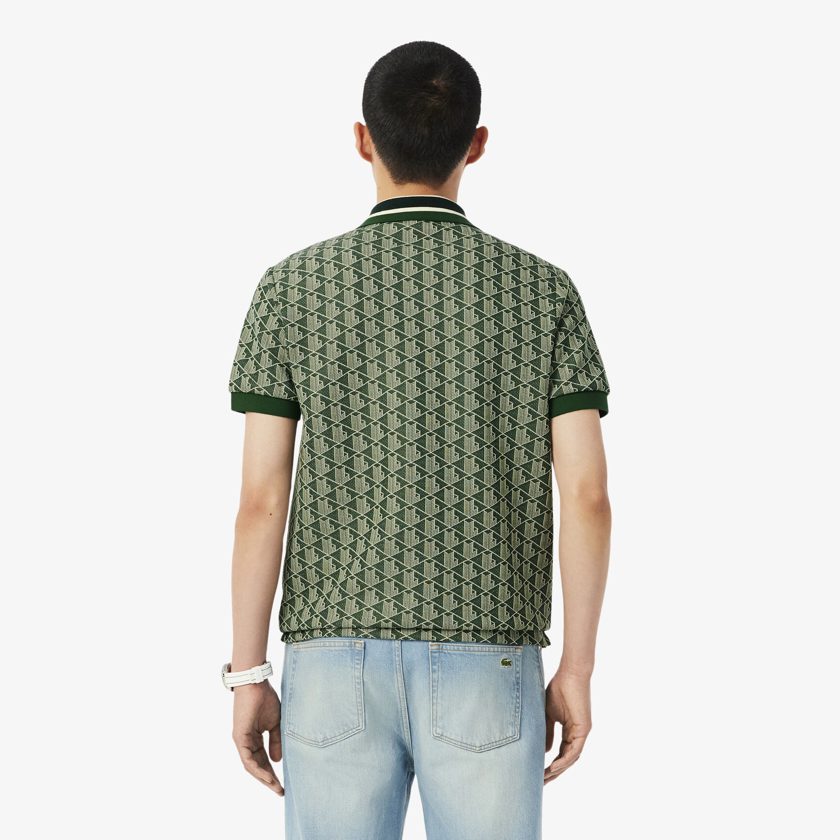 Classic Fit Monogram Jacquard Polo Shirt Classic Fit Monogram Jacquard Polo Shirt