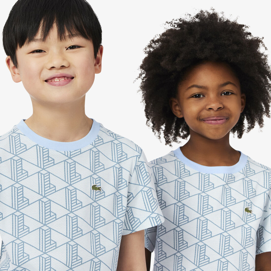 تي شيرت قطني بطبعة مونوغرام تي شيرت قطني بطبعة مونوغرام