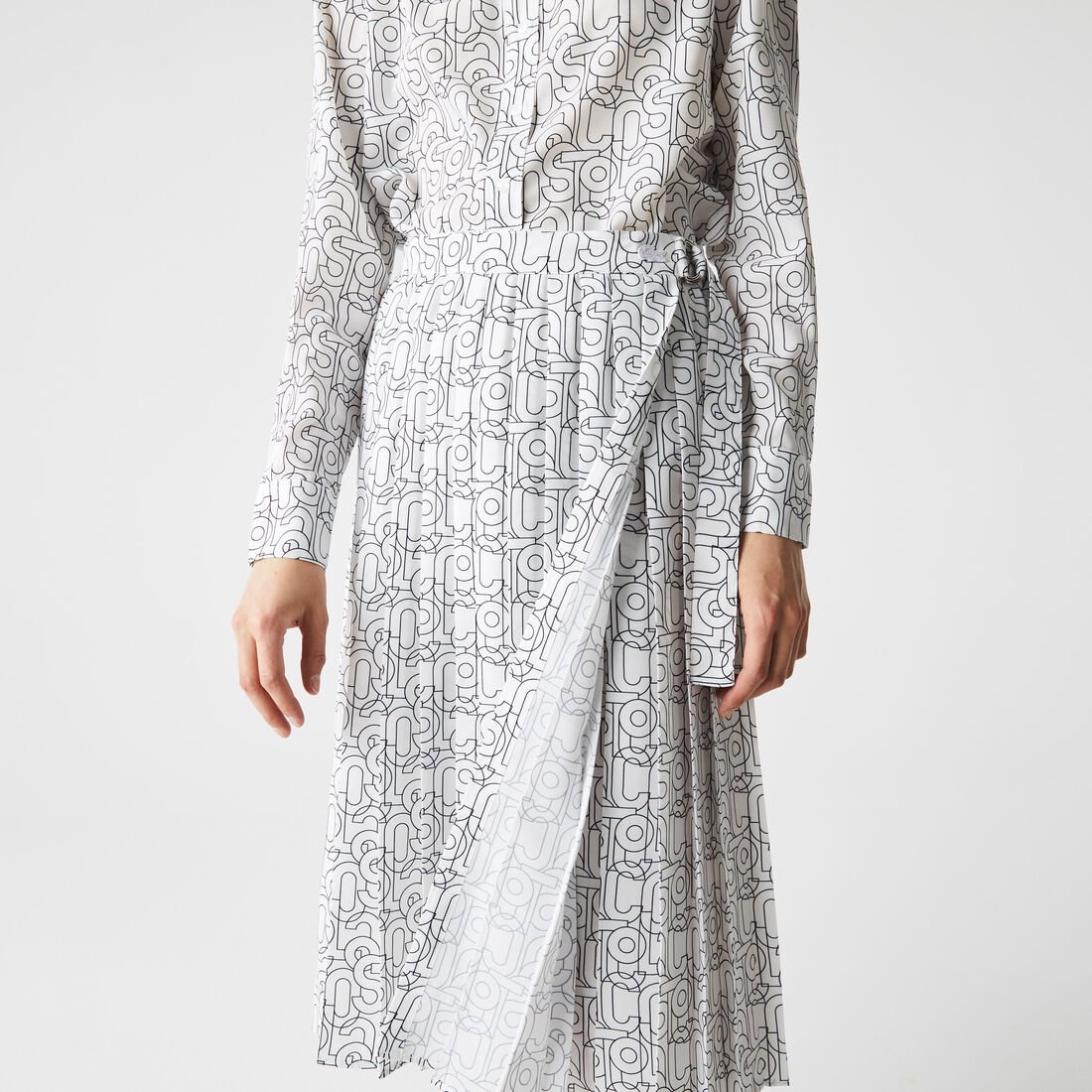 Women’s Lacoste Patterned Flowy Mid-Length Pleated Skirt Women’s Lacoste Patterned Flowy Mid-Length Pleated Skirt