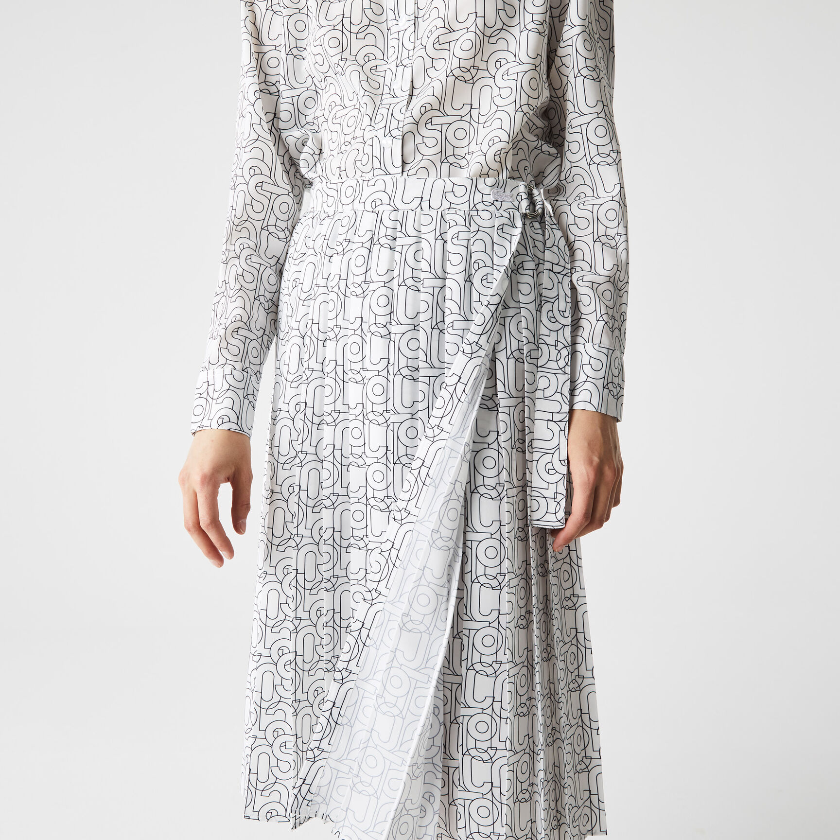 Women’s Lacoste Patterned Flowy Mid-Length Pleated Skirt Women’s Lacoste Patterned Flowy Mid-Length Pleated Skirt