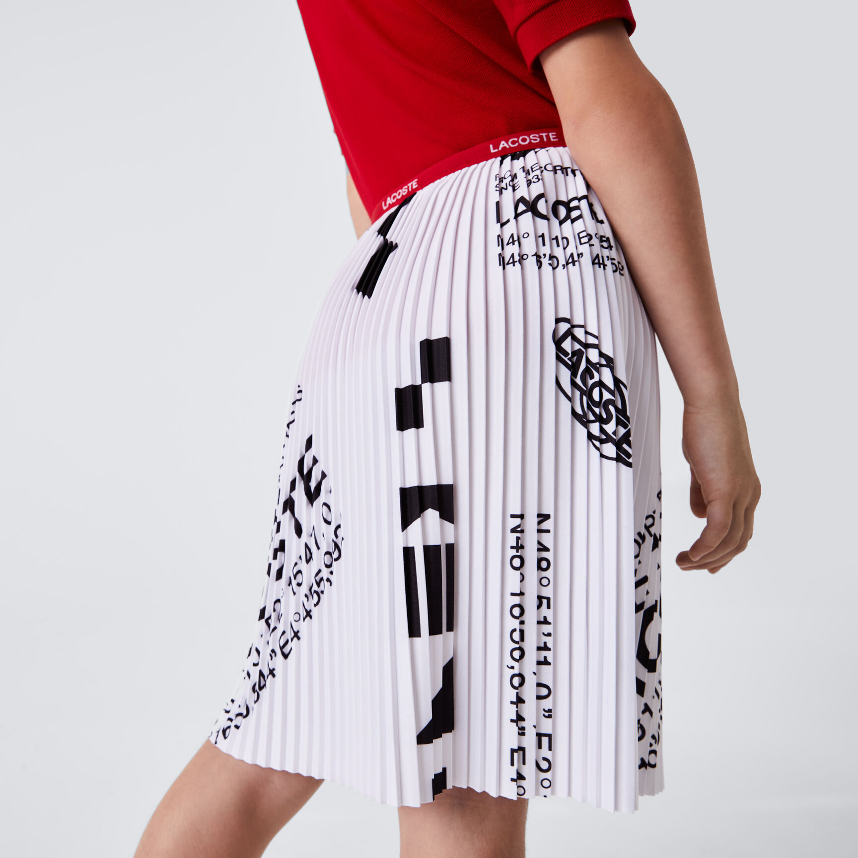 Girls' Lacoste Jersey Short Pleated Skirt Girls' Lacoste Jersey Short Pleated Skirt