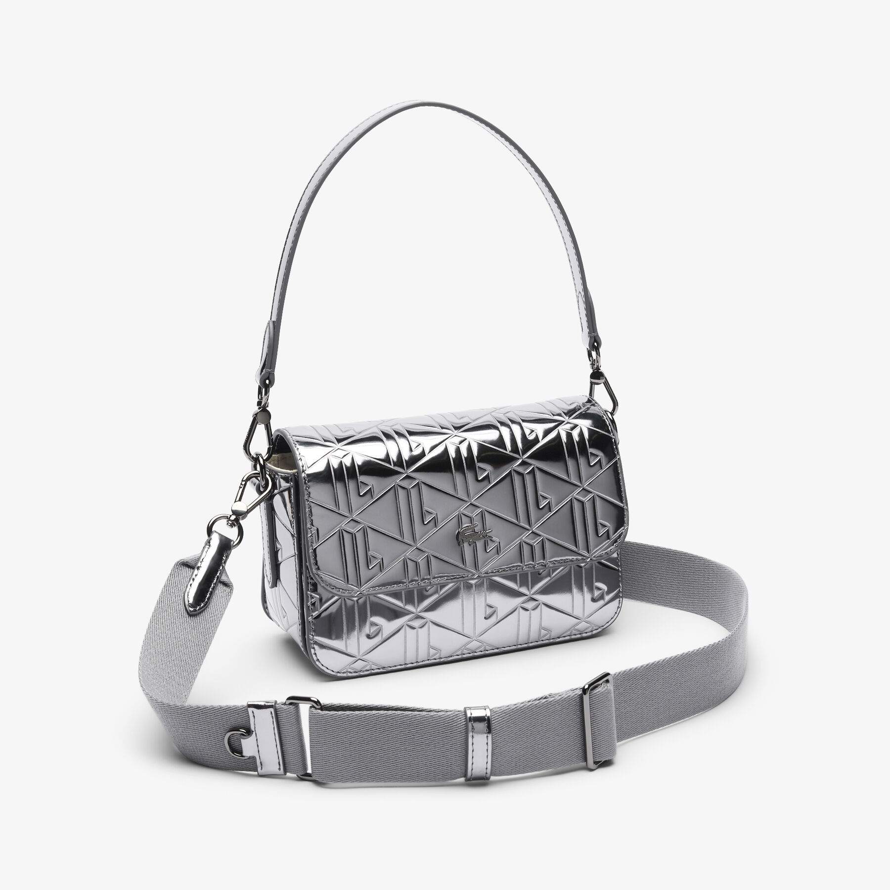lacoste metallic shoulder bag
