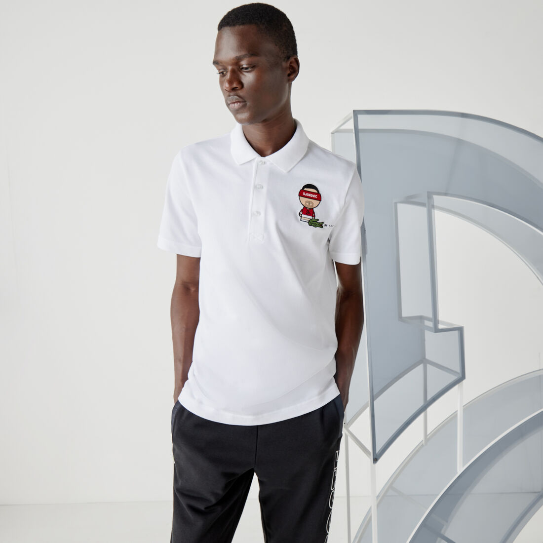 Men's Lacoste SPORT Collab Youssef SY Cotton Piqu&eacute; Polo Shirt