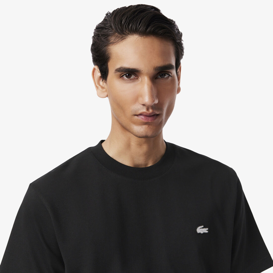 تي شيرت قطني بنقشة جلد التمساح الماسي تي شيرت قطني بنقشة جلد التمساح الماسي