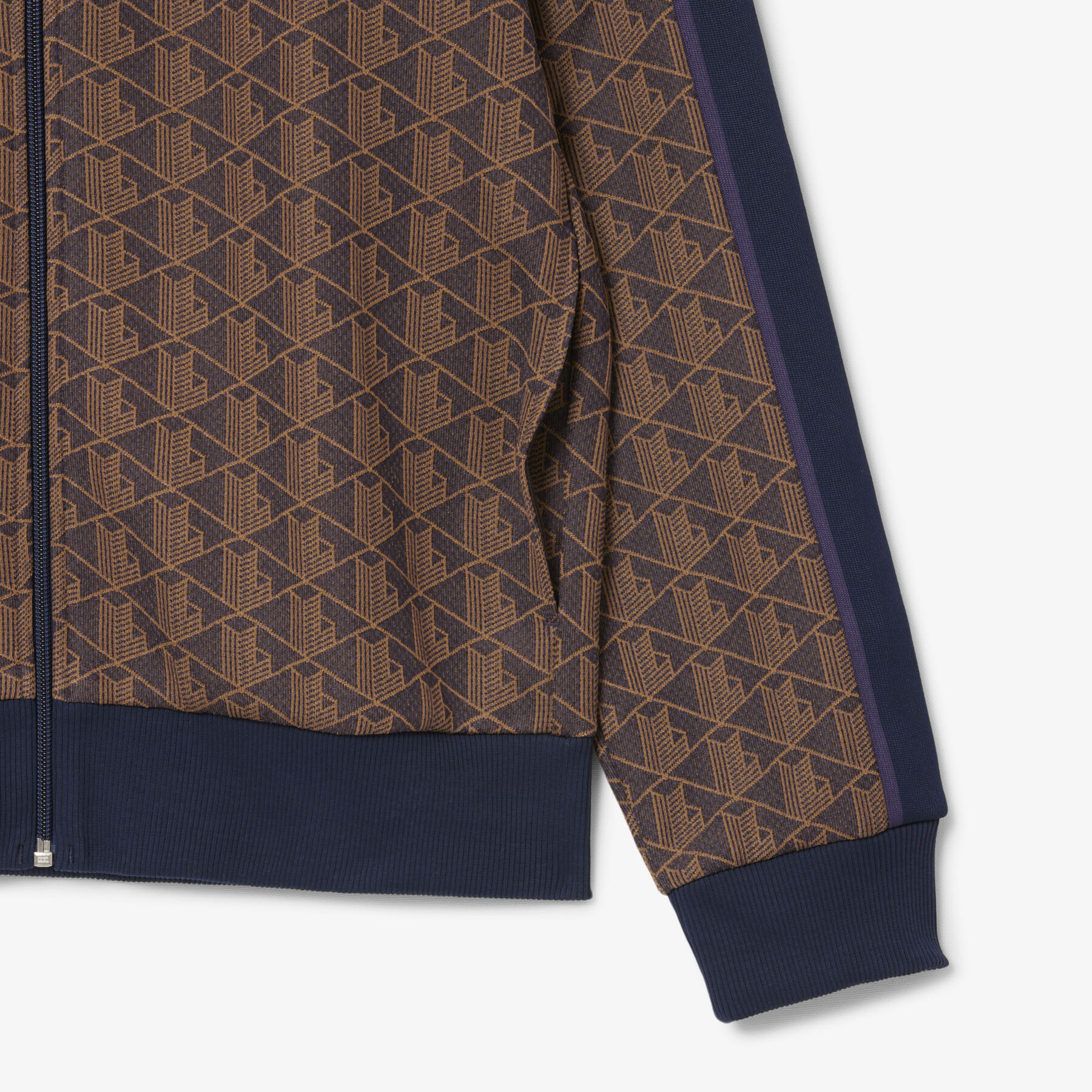 lacoste paris zip up jacquard track jacket