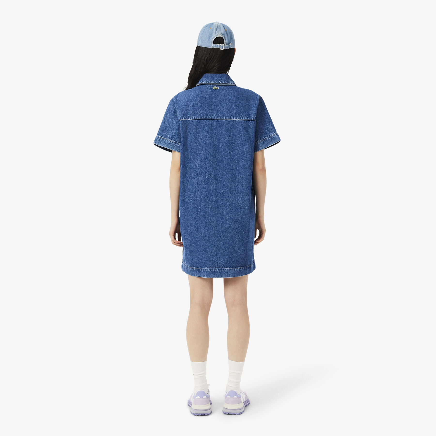 lacoste oversized cotton denim dress