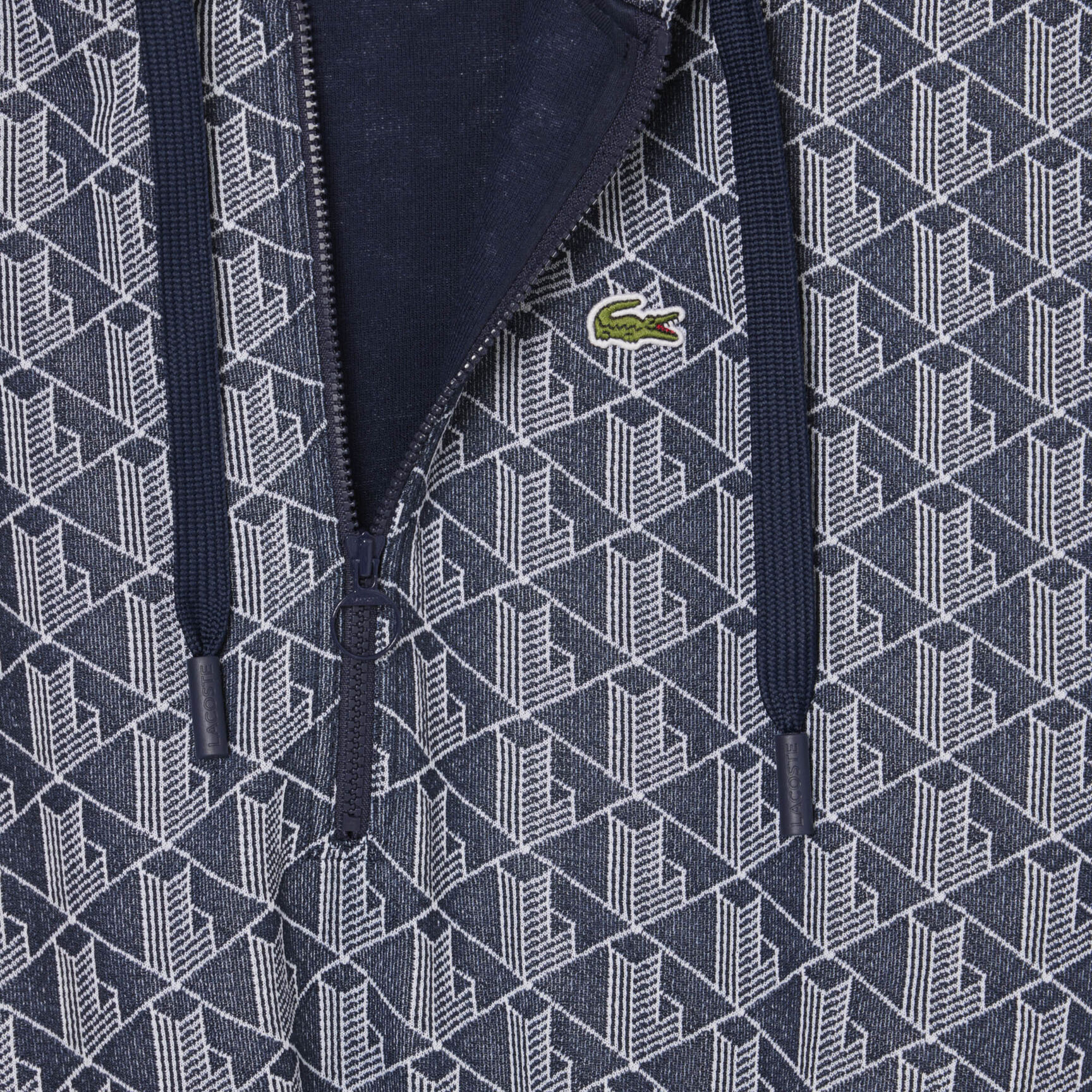 فستان هودي بطبعة مونوغرام من الجاكار فستان هودي بطبعة مونوغرام من الجاكار