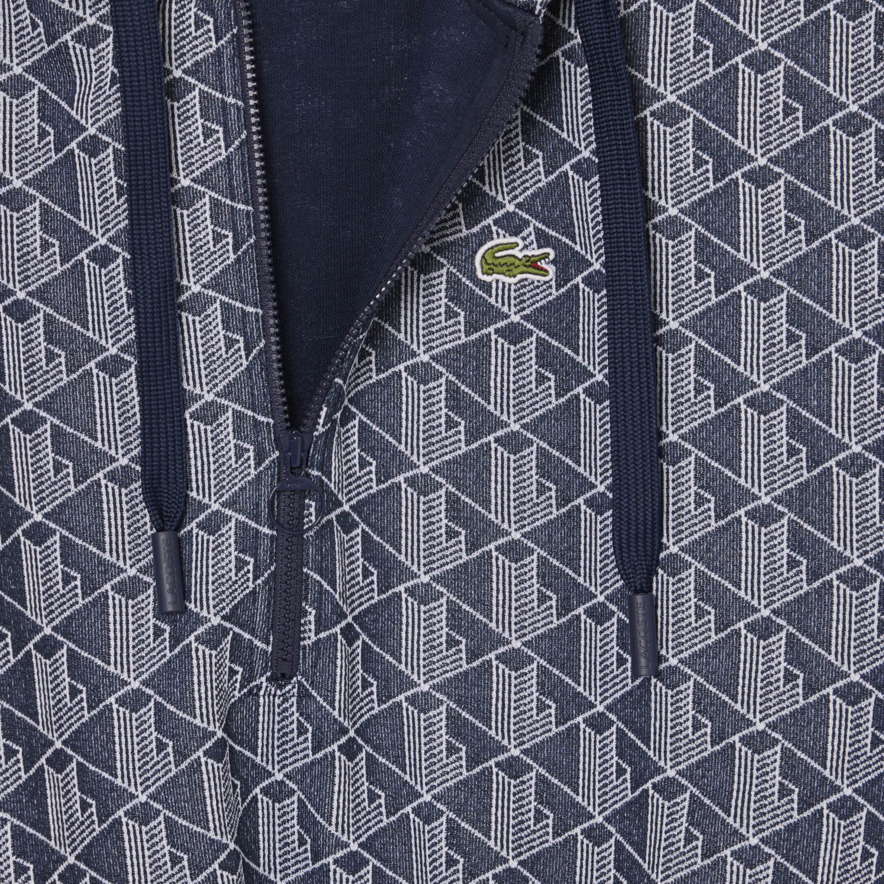 Jacquard Monogram Hoodie Dress lacoste jacquard monogram hoodie dress