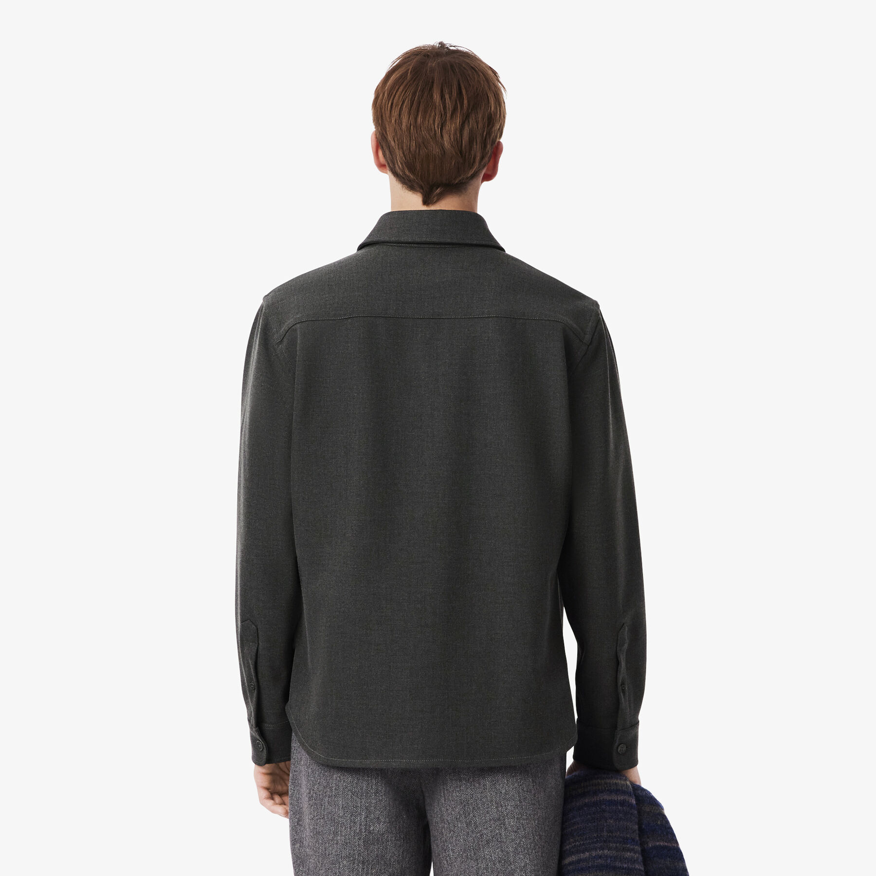 lacoste oversized double face overshirt