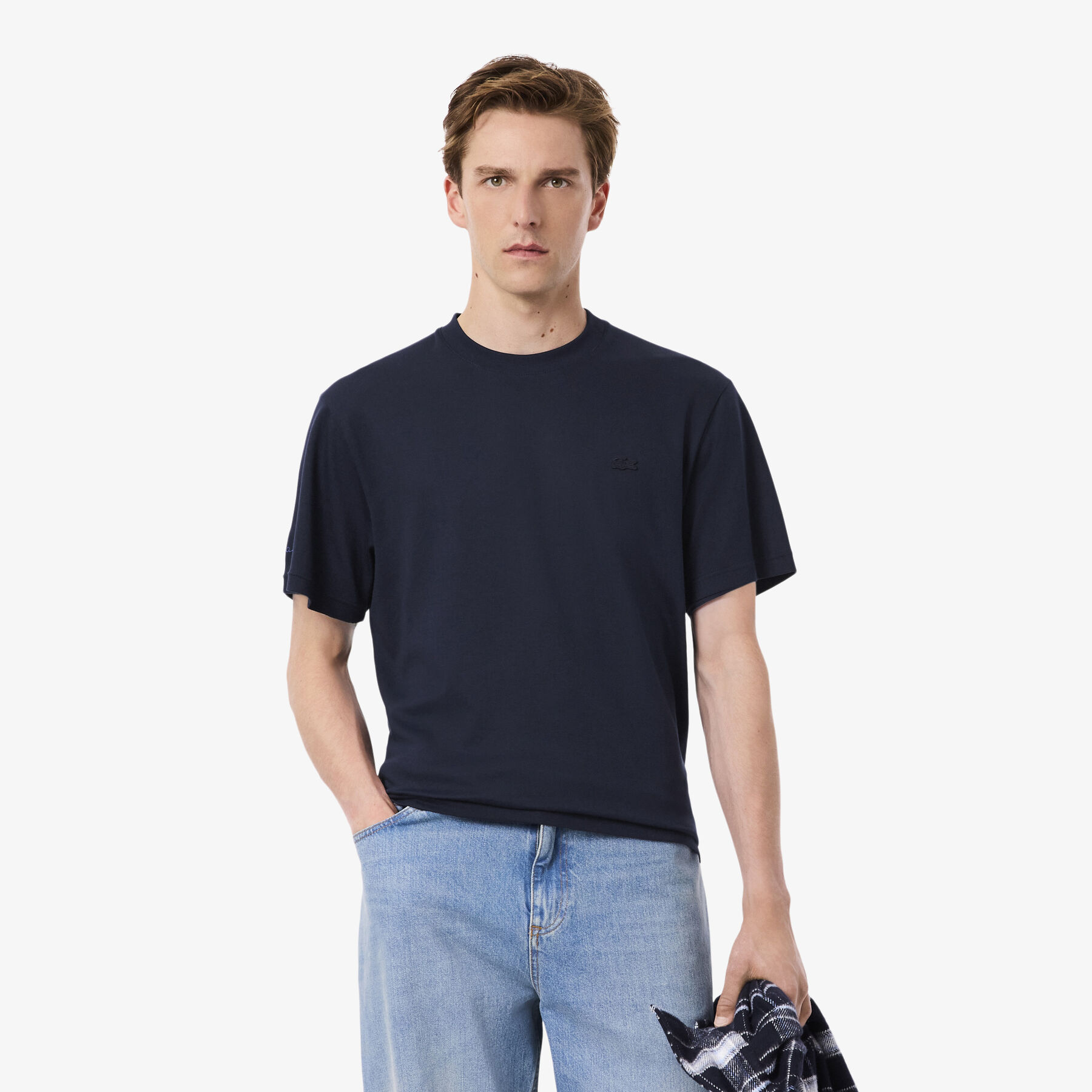 lacoste embroidered signature t shirt