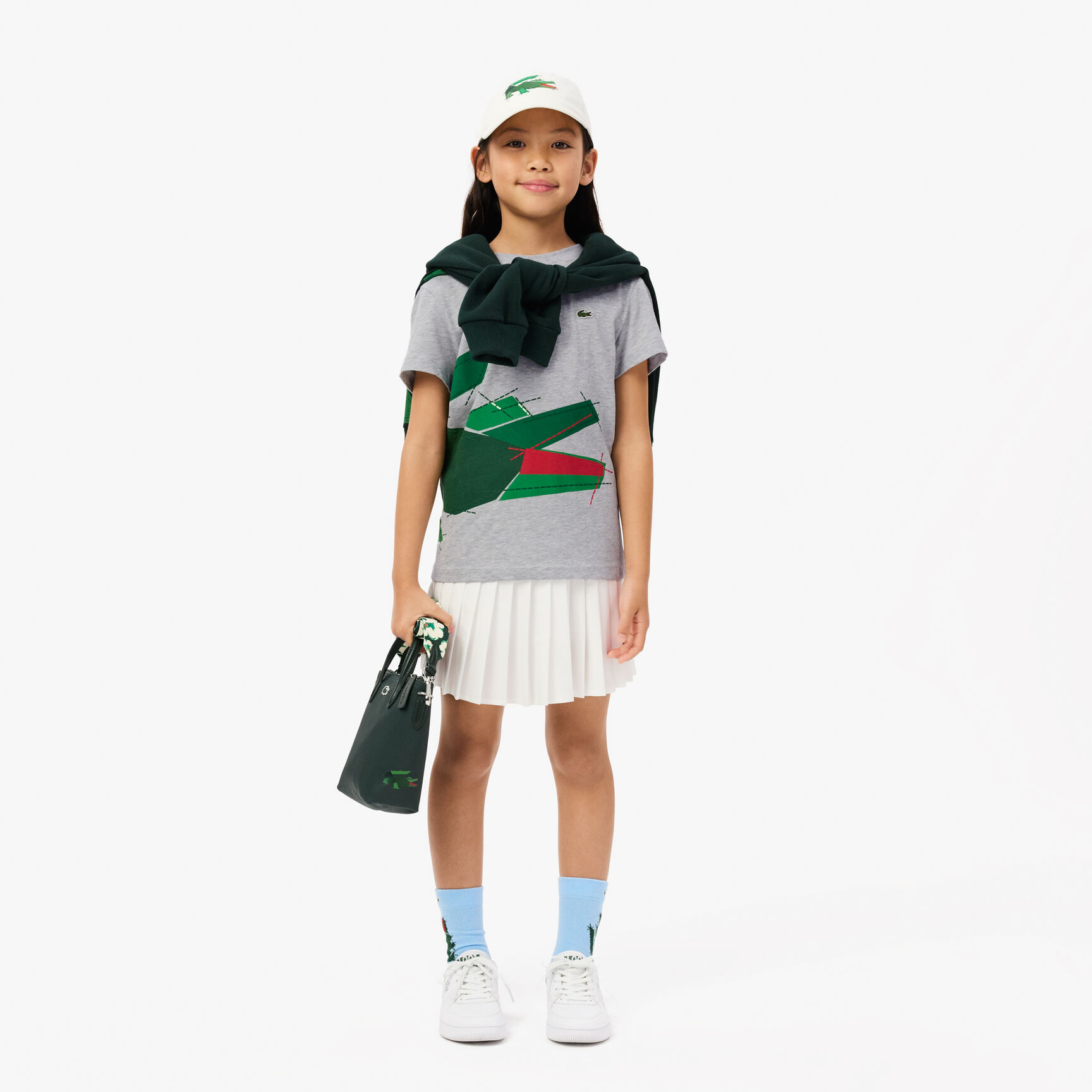 تي شيرت بطبعة تمساح كبيرة الحجم