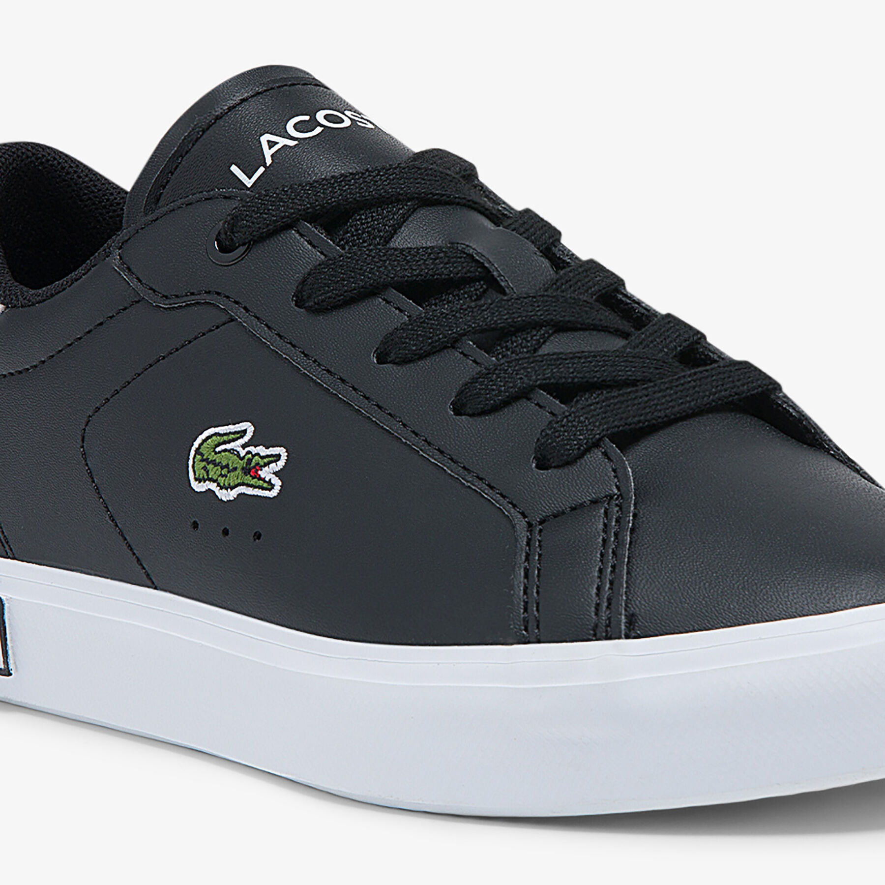 lacoste children s powercourt synthetic trainers