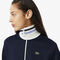 Zipped Stripe Accent Sweatshirt