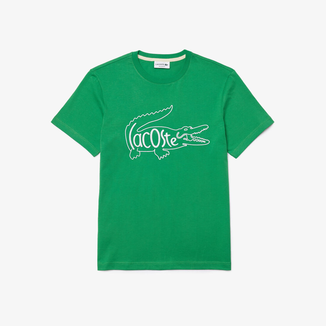 Men's Crew Neck Crocodile Embroidery Cotton T-shirt Men's Crew Neck Crocodile Embroidery Cotton T-shirt