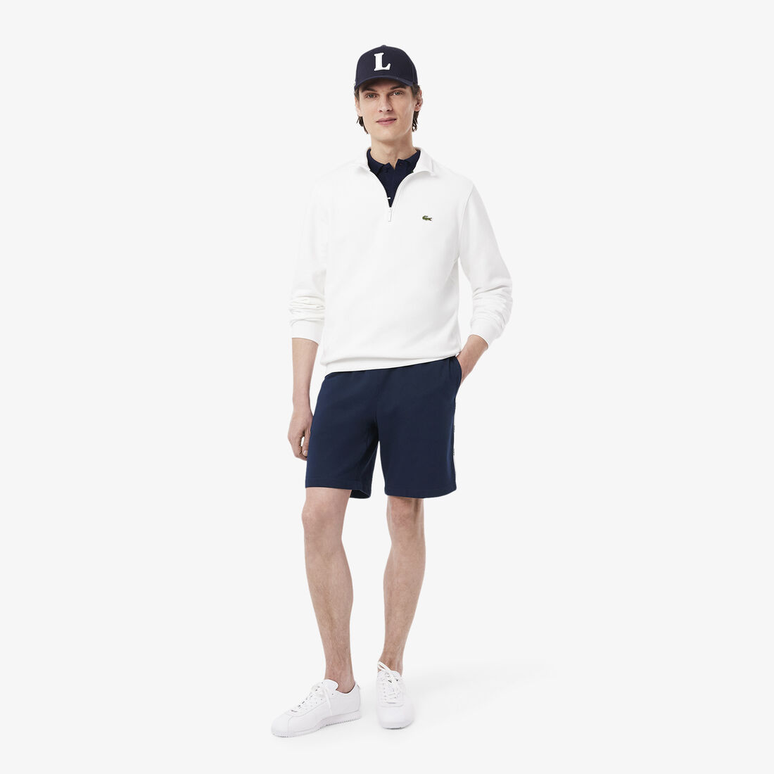 Logo Trim Cotton Fleece Shorts Logo Trim Cotton Fleece Shorts
