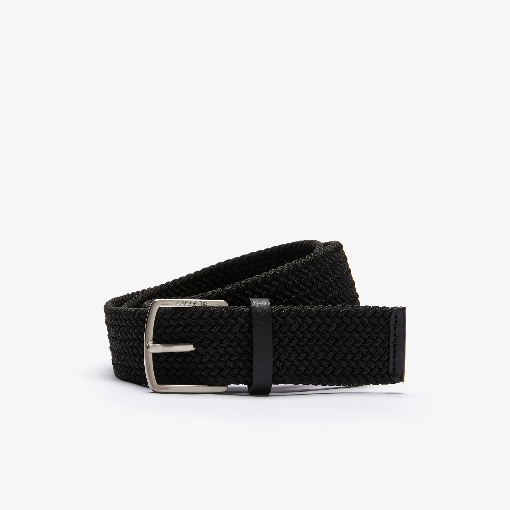 Men's Lacoste Engraved Buckle Stretch Knitted Belt Men's Lacoste Engraved Buckle Stretch Knitted Belt