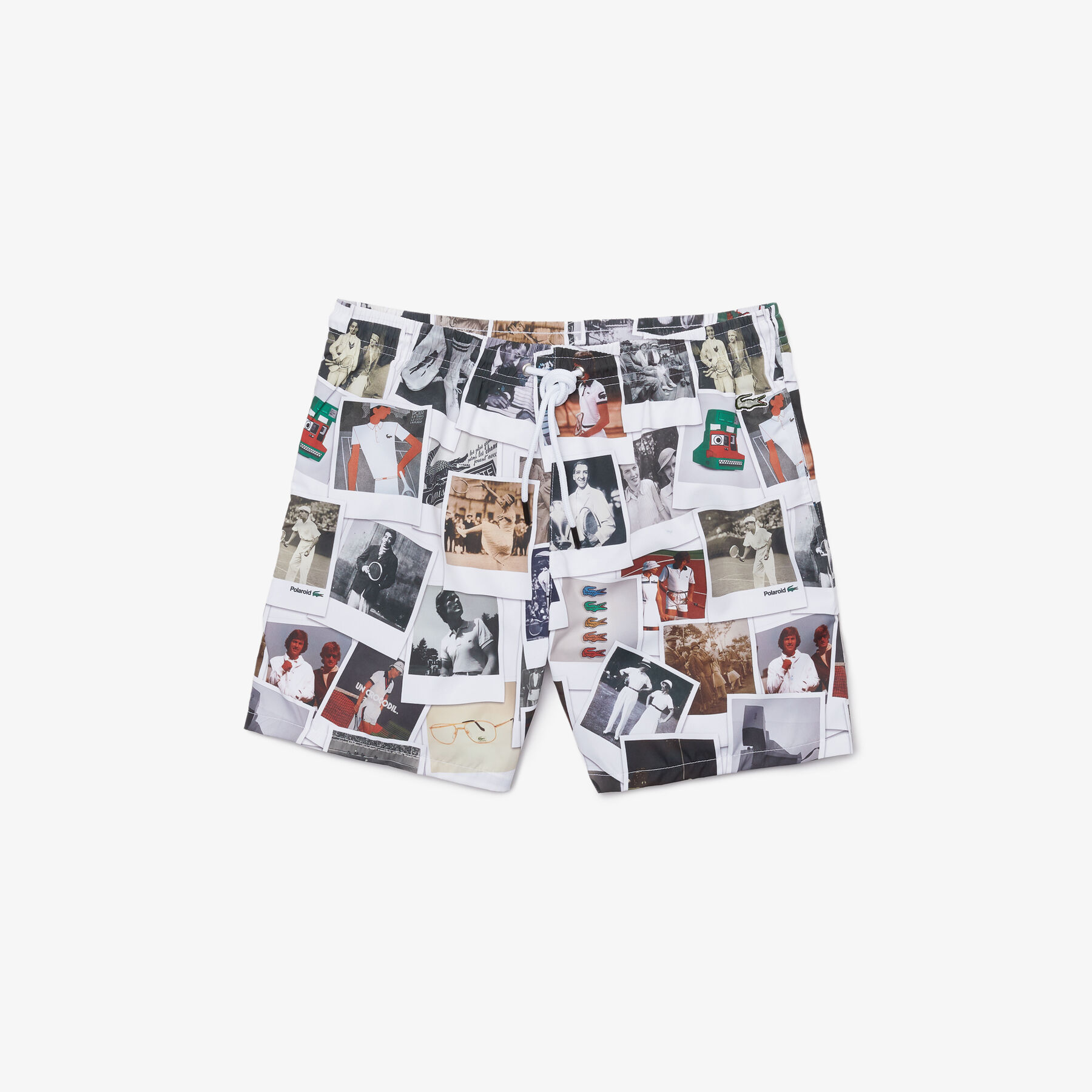 unisex lacoste live polaroid collaboration print swimming trunks
