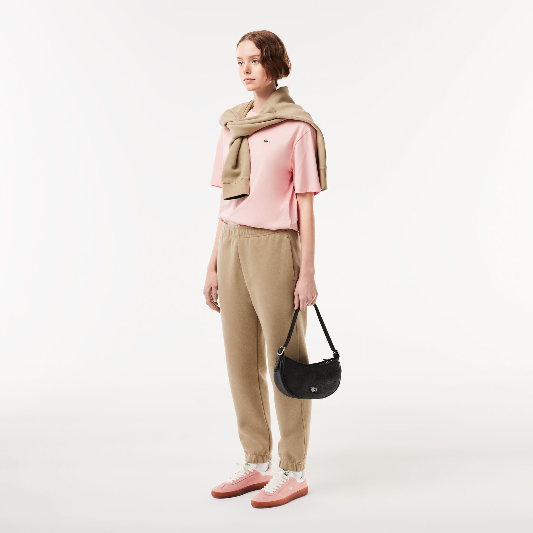 Women's Lacoste Top Grain Leather Halfmoon Bag Women's Lacoste Top Grain Leather Halfmoon Bag