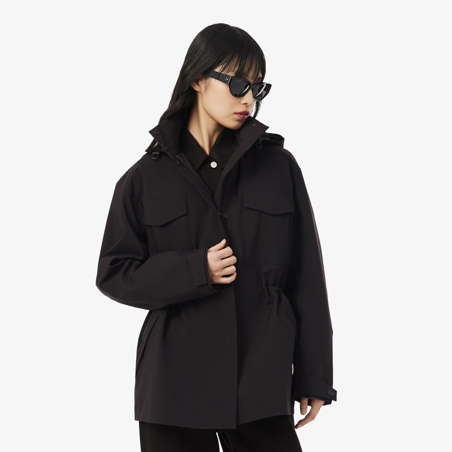 Oversized Mid Length Waterproof Parka lacoste oversized mid length waterproof parka