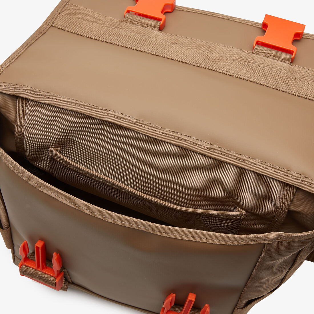 Men's Lacoste Signature Print Water-Repellent Messenger Bag Men's Lacoste Signature Print Water-Repellent Messenger Bag