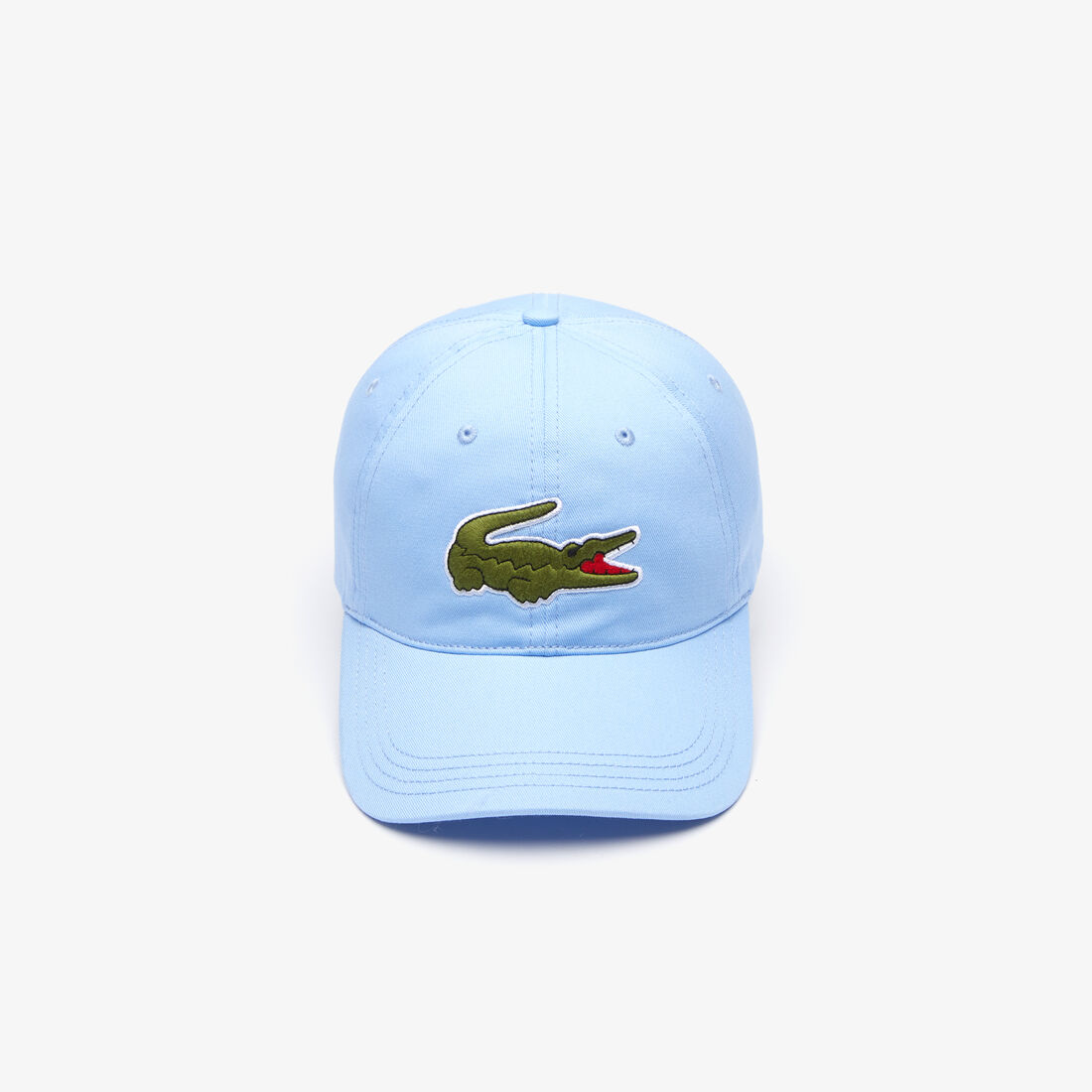 قبعة كاب قطنية بخطوط متباينة اللون وشعار التمساح كبير الحجم للرجال قبعة كاب قطنية بخطوط متباينة اللون وشعار التمساح كبير الحجم للرجال