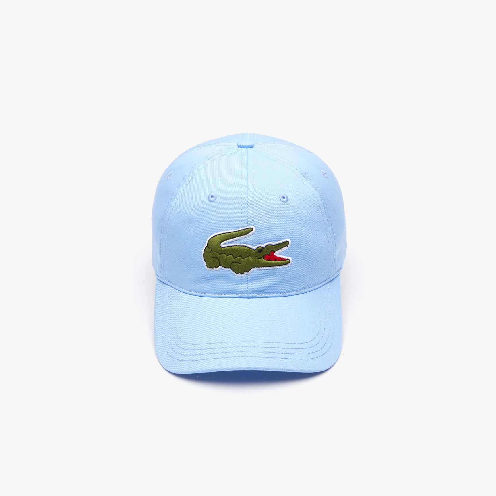 قبعة كاب قطنية بخطوط متباينة اللون وشعار التمساح كبير الحجم للرجال قبعة كاب قطنية بخطوط متباينة اللون وشعار التمساح كبير الحجم للرجال