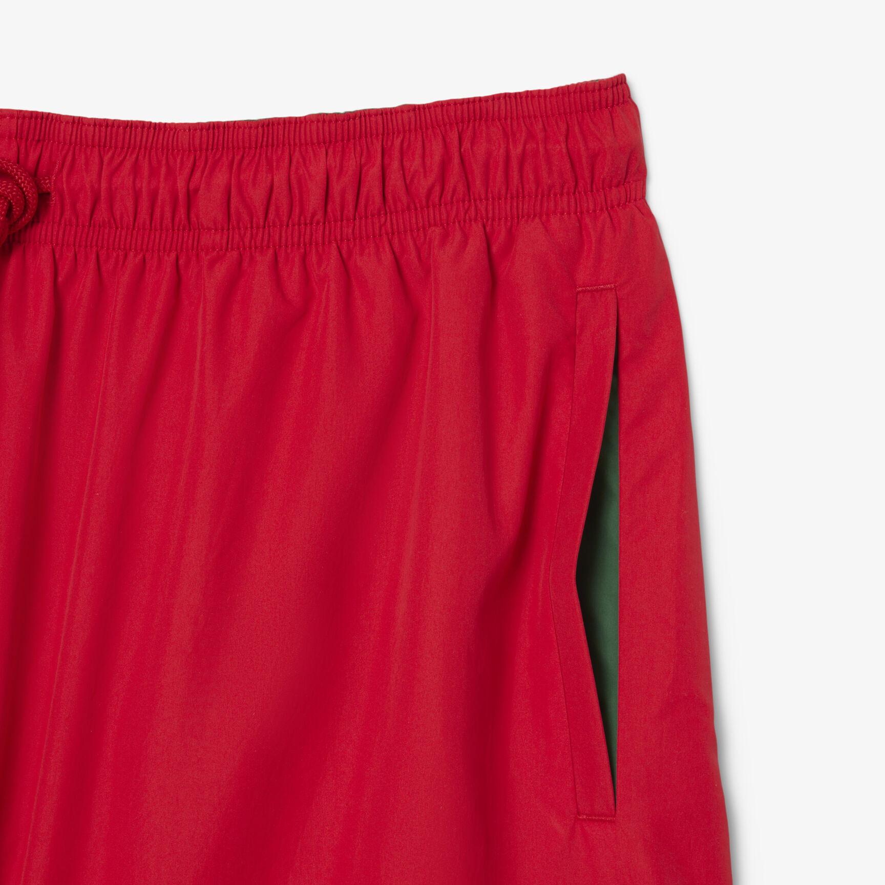 شورت سباحة أحادي اللون متوسط الطول