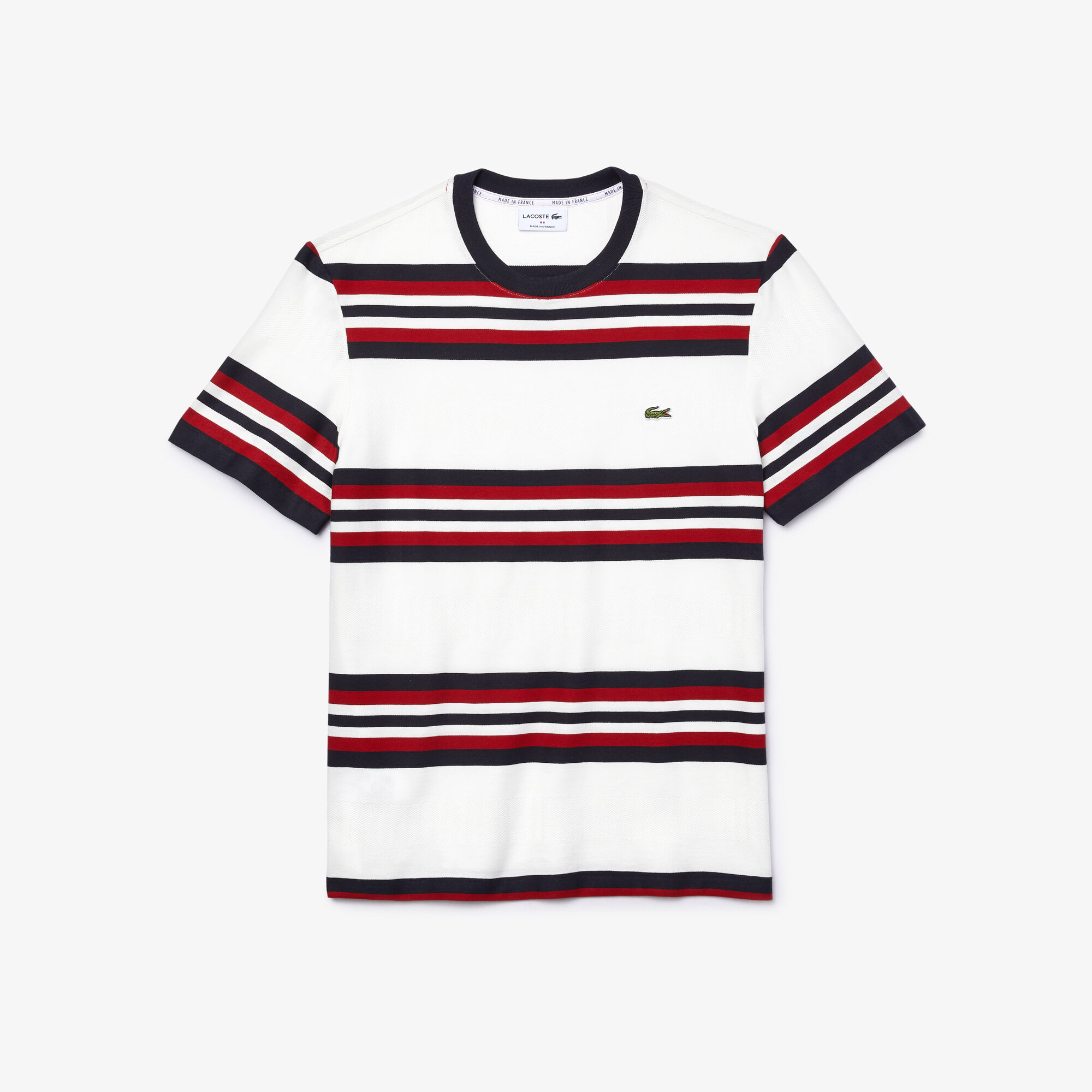 Men's Made in France Tricolour Striped Cotton T-Shirt
