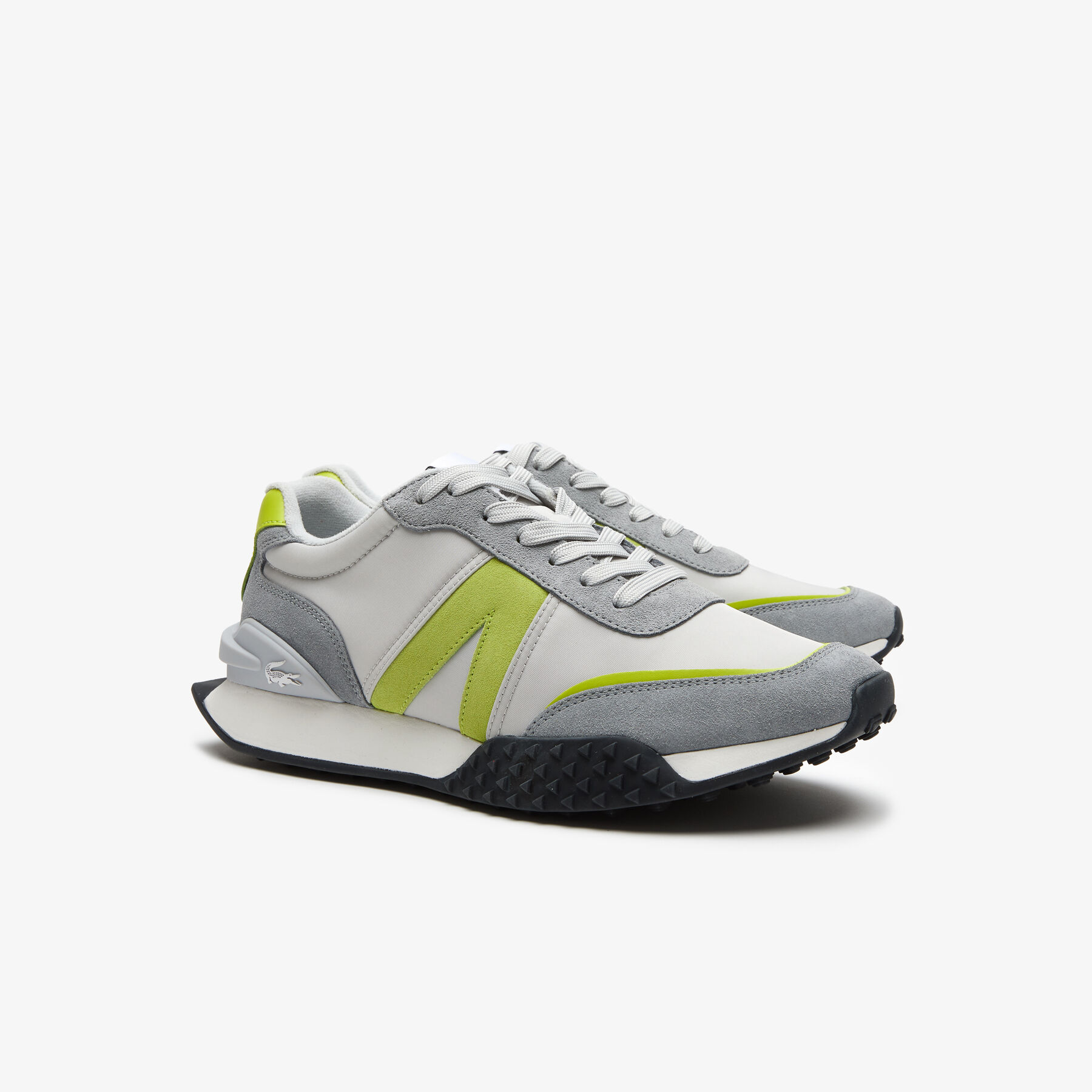 Men's Lacoste L-Spin Deluxe Leather Color Contrast Sneakers men s lacoste l spin deluxe leather color contrast sneakers