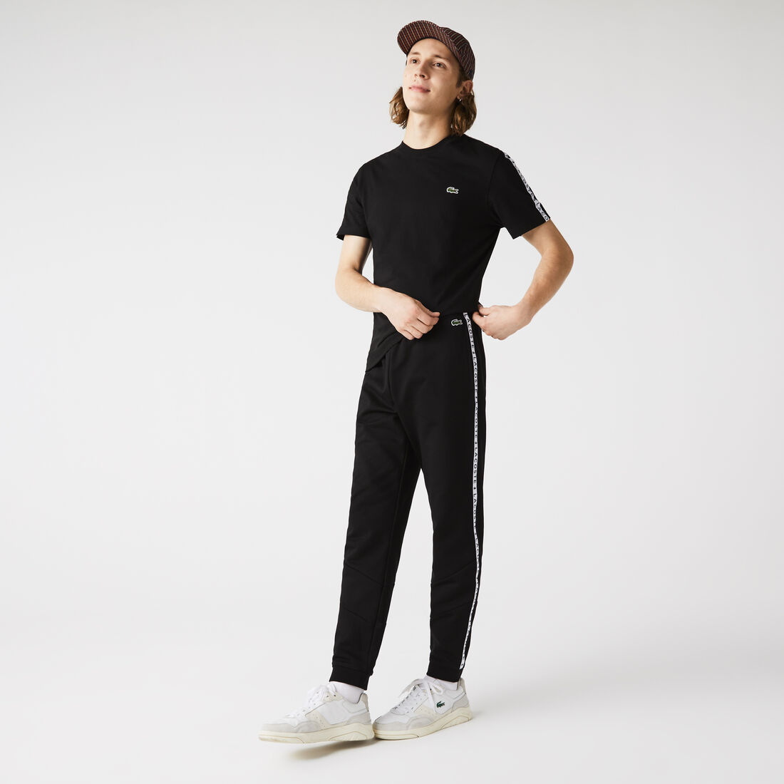 Men's Signature Striped Colorblock Fleece Jogging Pants
