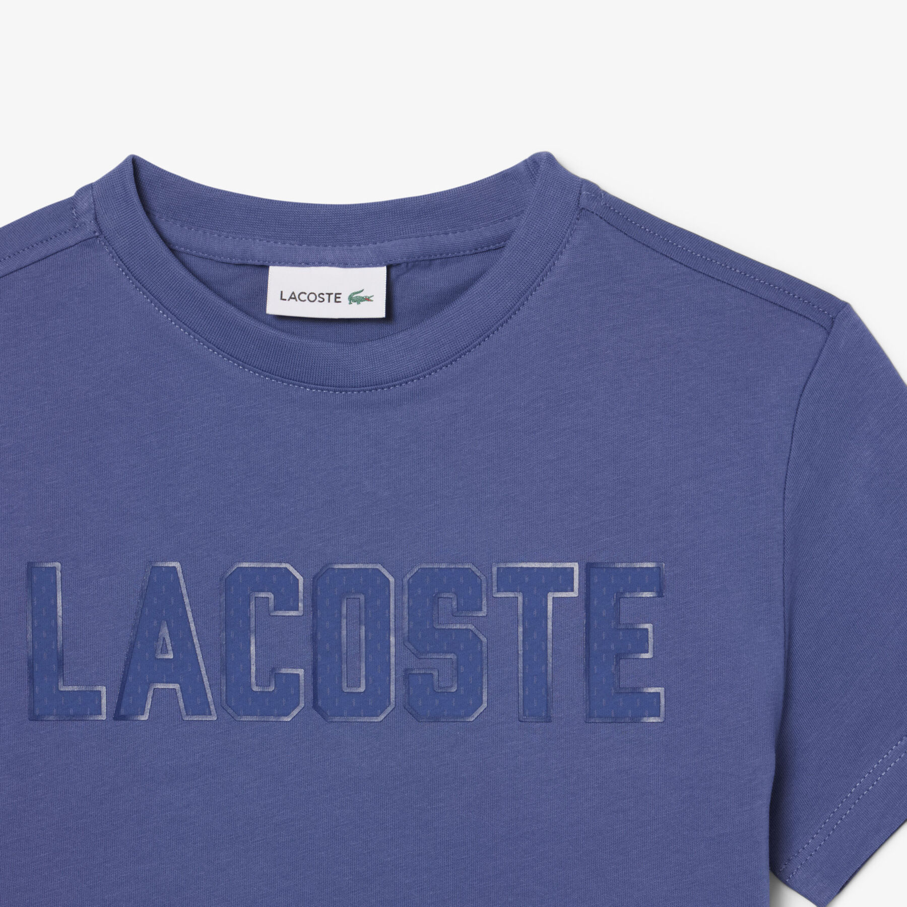 lacoste print cotton t shirt