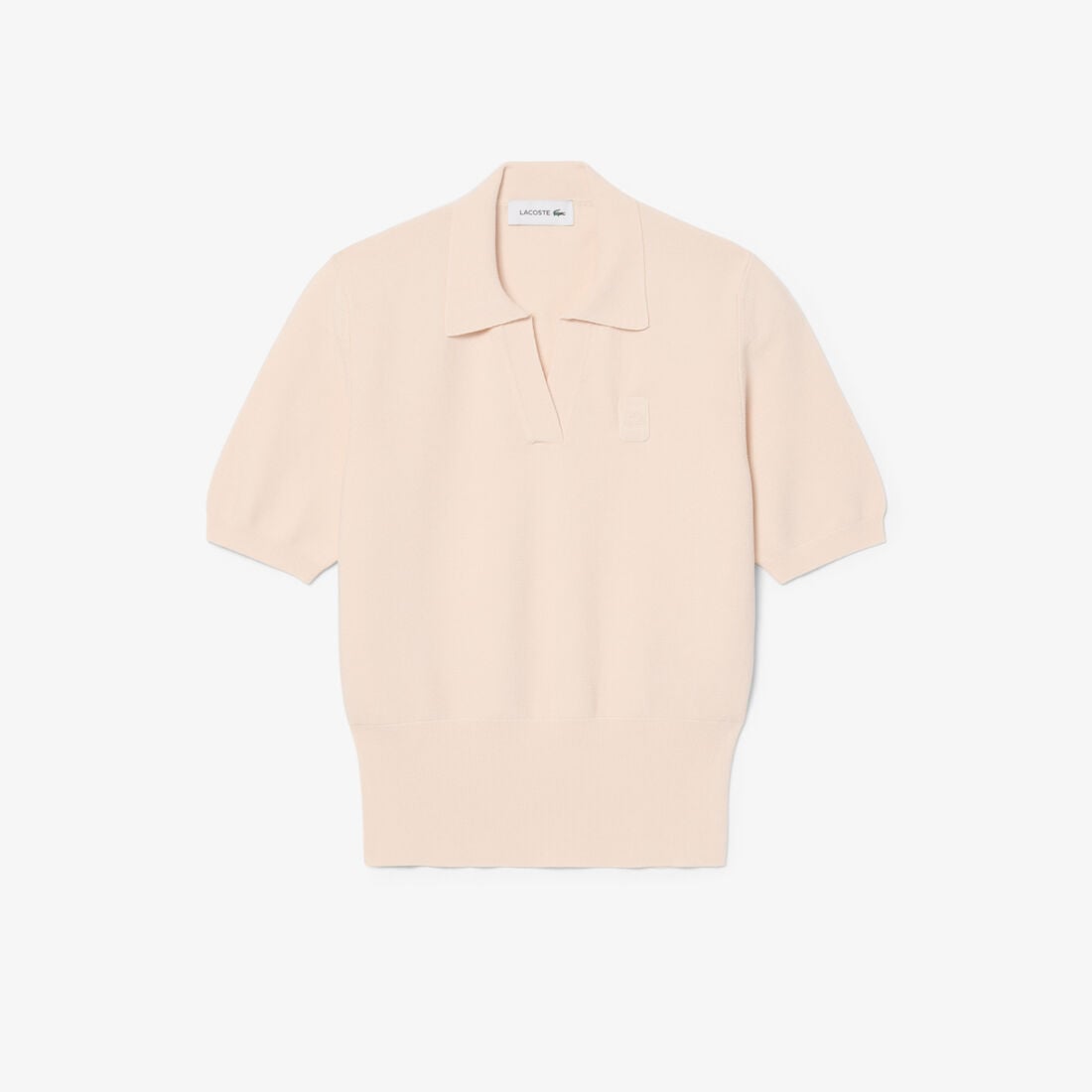 Regular Fit Open Neck Badge Accent Knit Polo Shirt lacoste regular fit open neck badge accent knit polo shirt