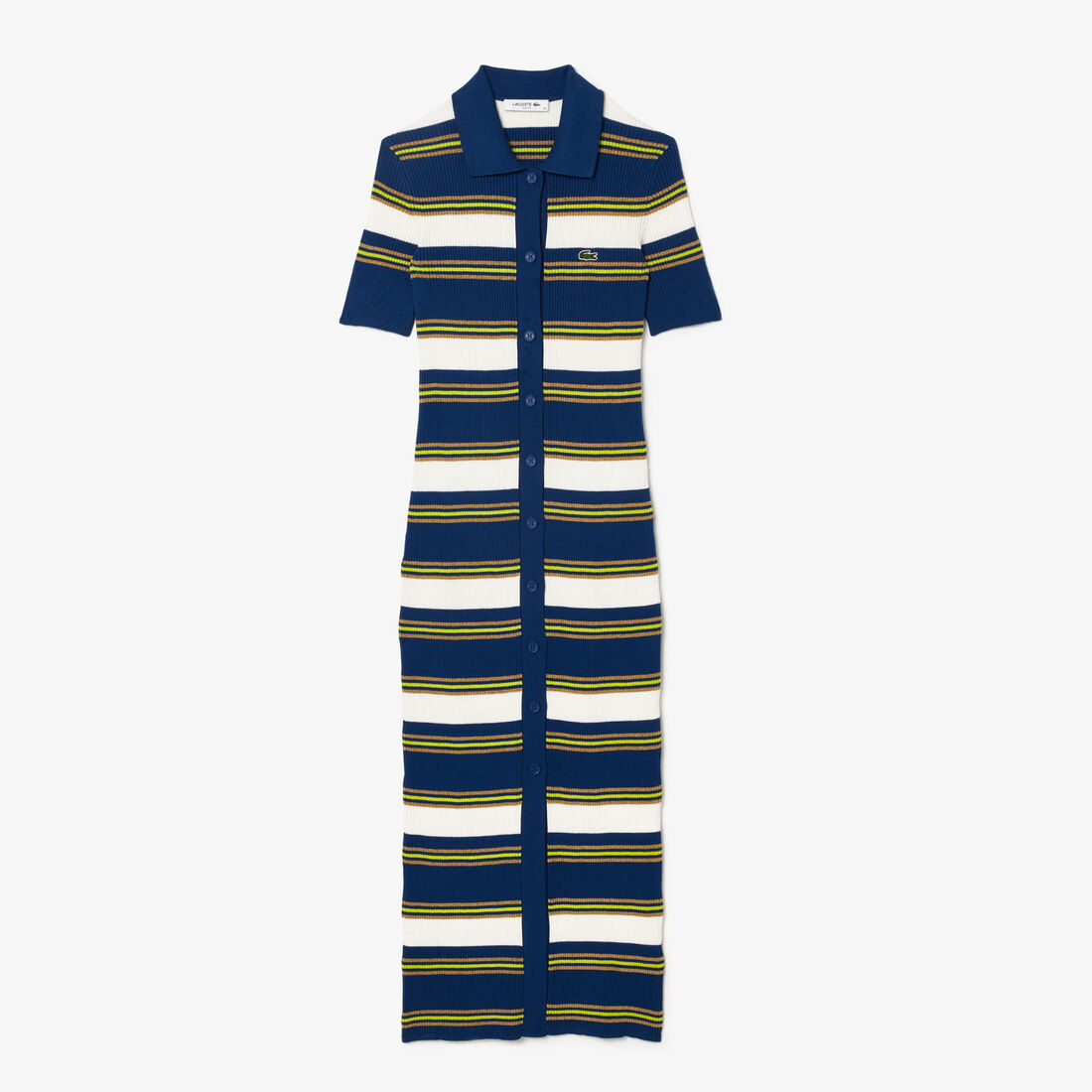 Striped Rib Knit Shirt Dress Striped Rib Knit Shirt Dress