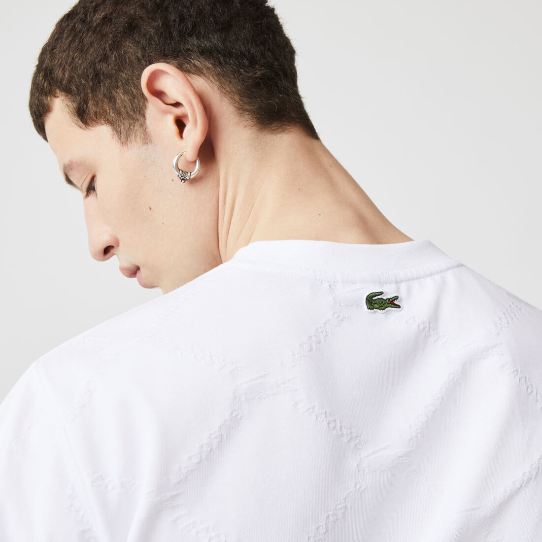 Men’s Lacoste LIVE Monogram Patterned T-shirt