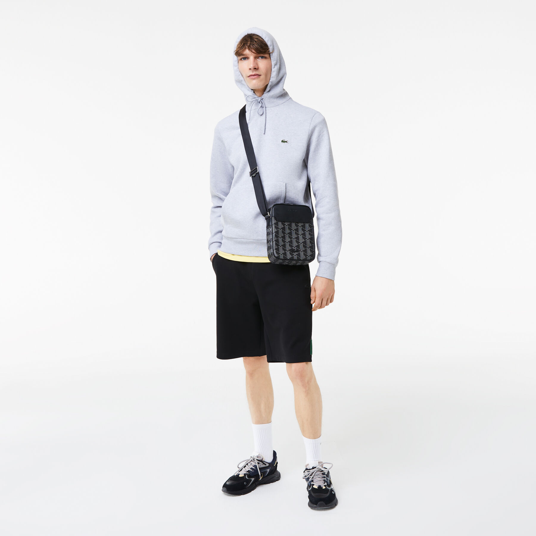 Men’s The Blend Monogram Canvas Vertical Bag lacoste men s the blend monogram canvas vertical bag
