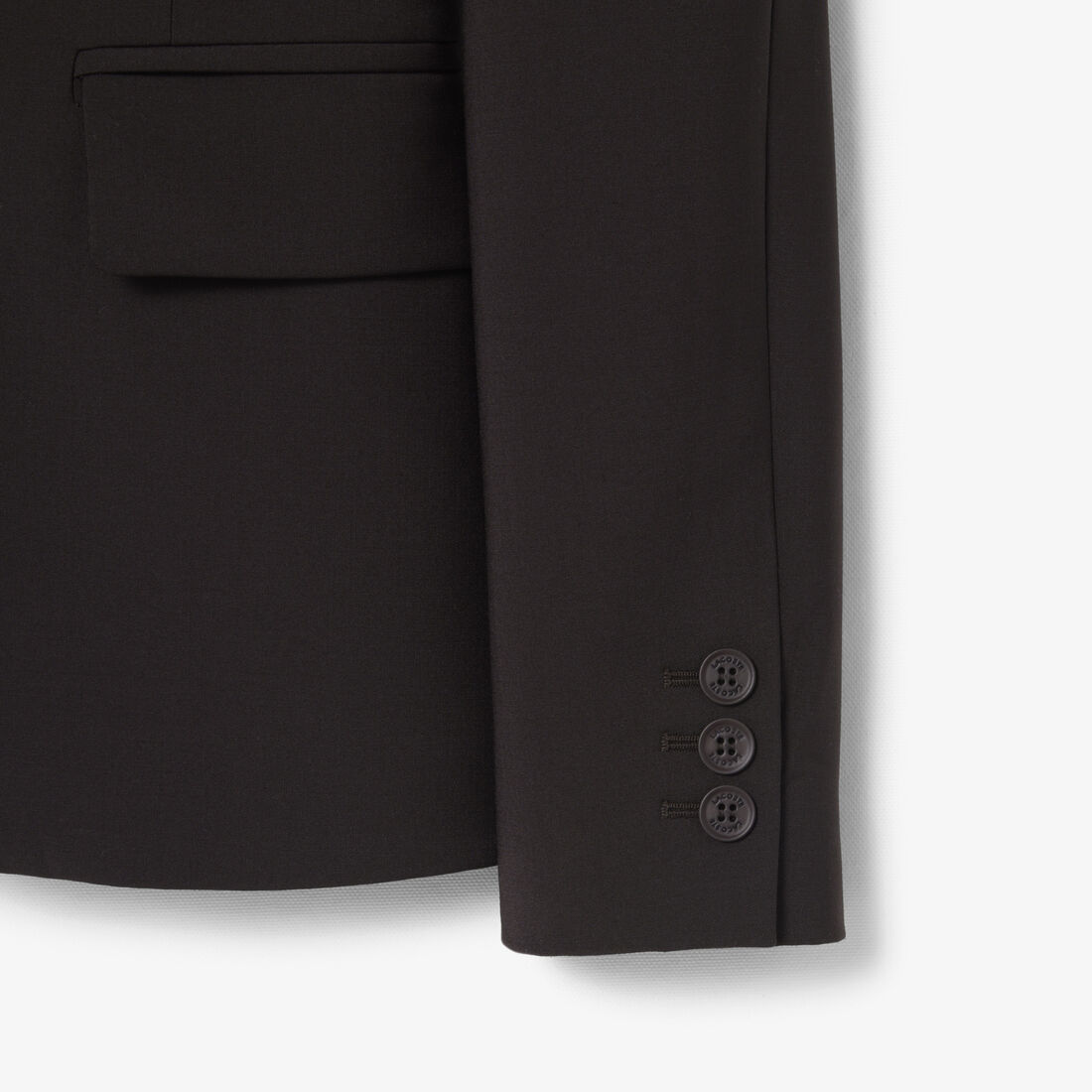 Embroidered Logo Slim Fit Wool Blazer Embroidered Logo Slim Fit Wool Blazer