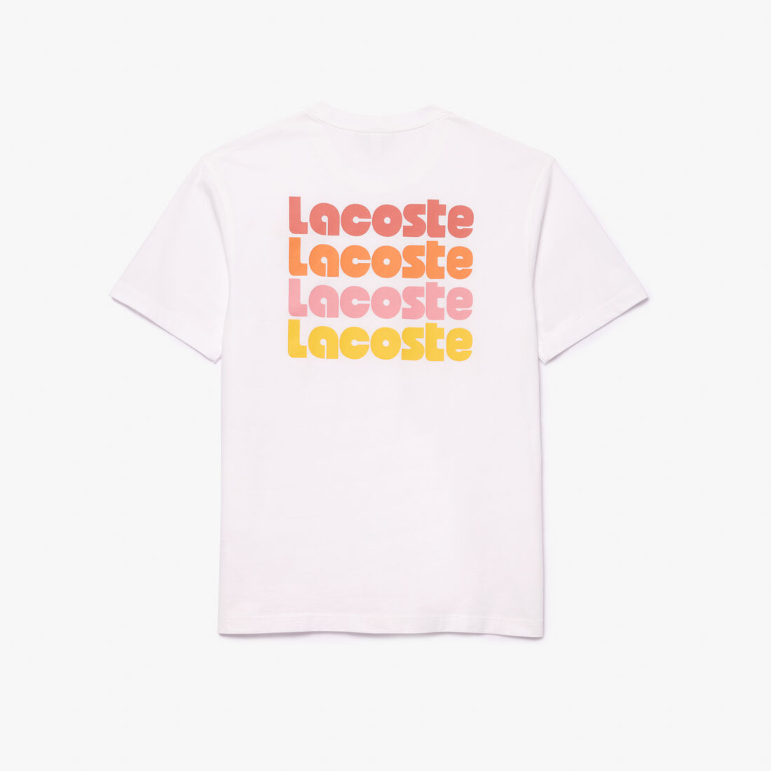 Washed Effect Ombré Lacoste Print T-shirt Washed Effect Ombré Lacoste Print T-shirt