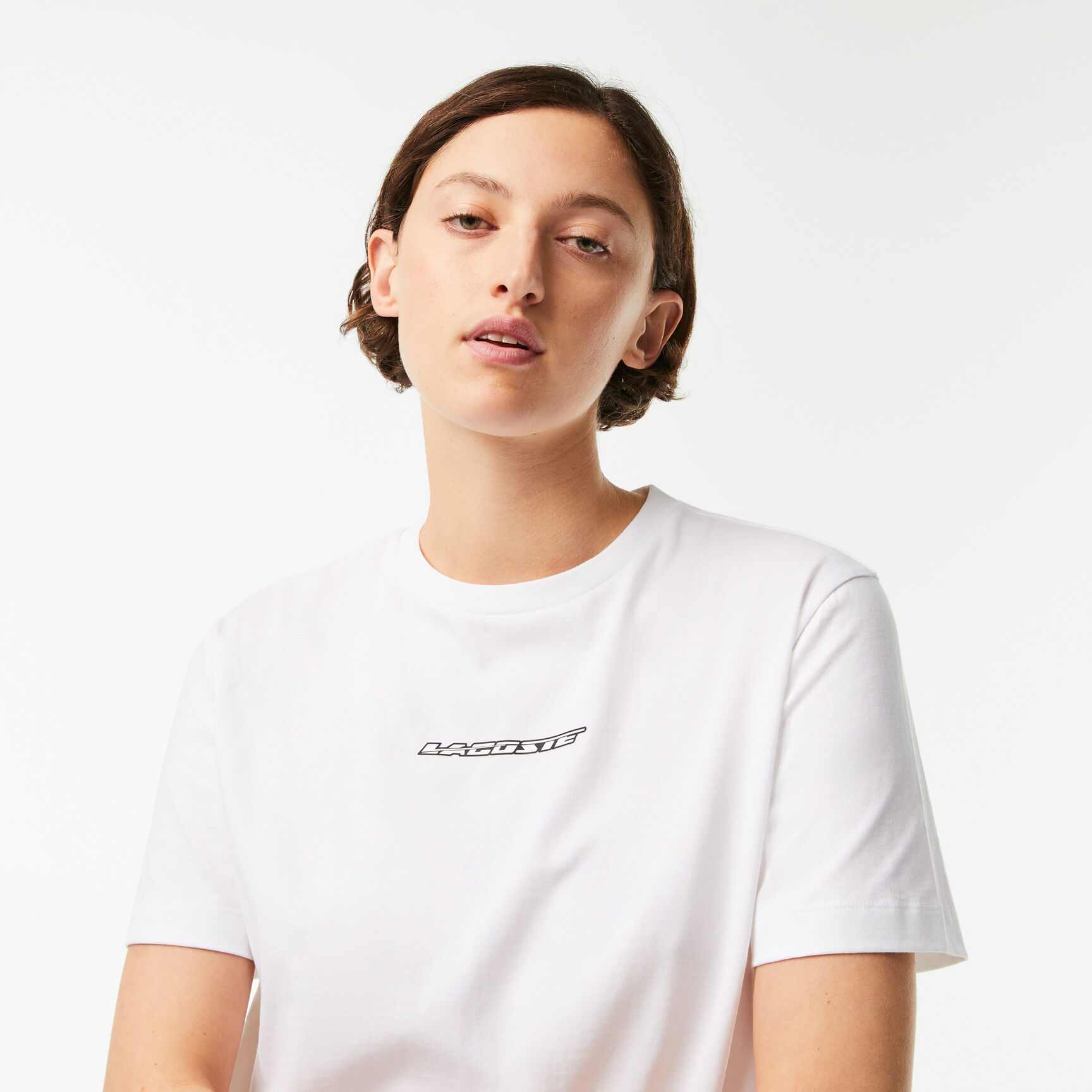 Women's Lacoste Jersey Contrast Print T-shirt Women's Lacoste Jersey Contrast Print T-shirt