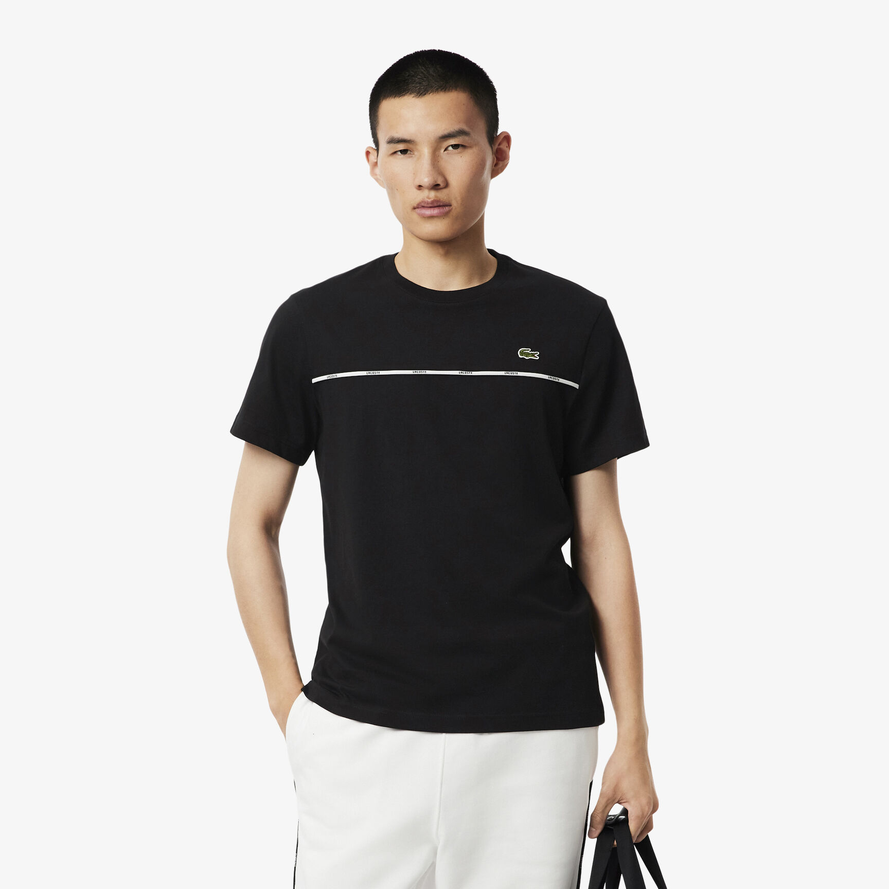 Lacoste Trim Cotton Jersey T-shirt