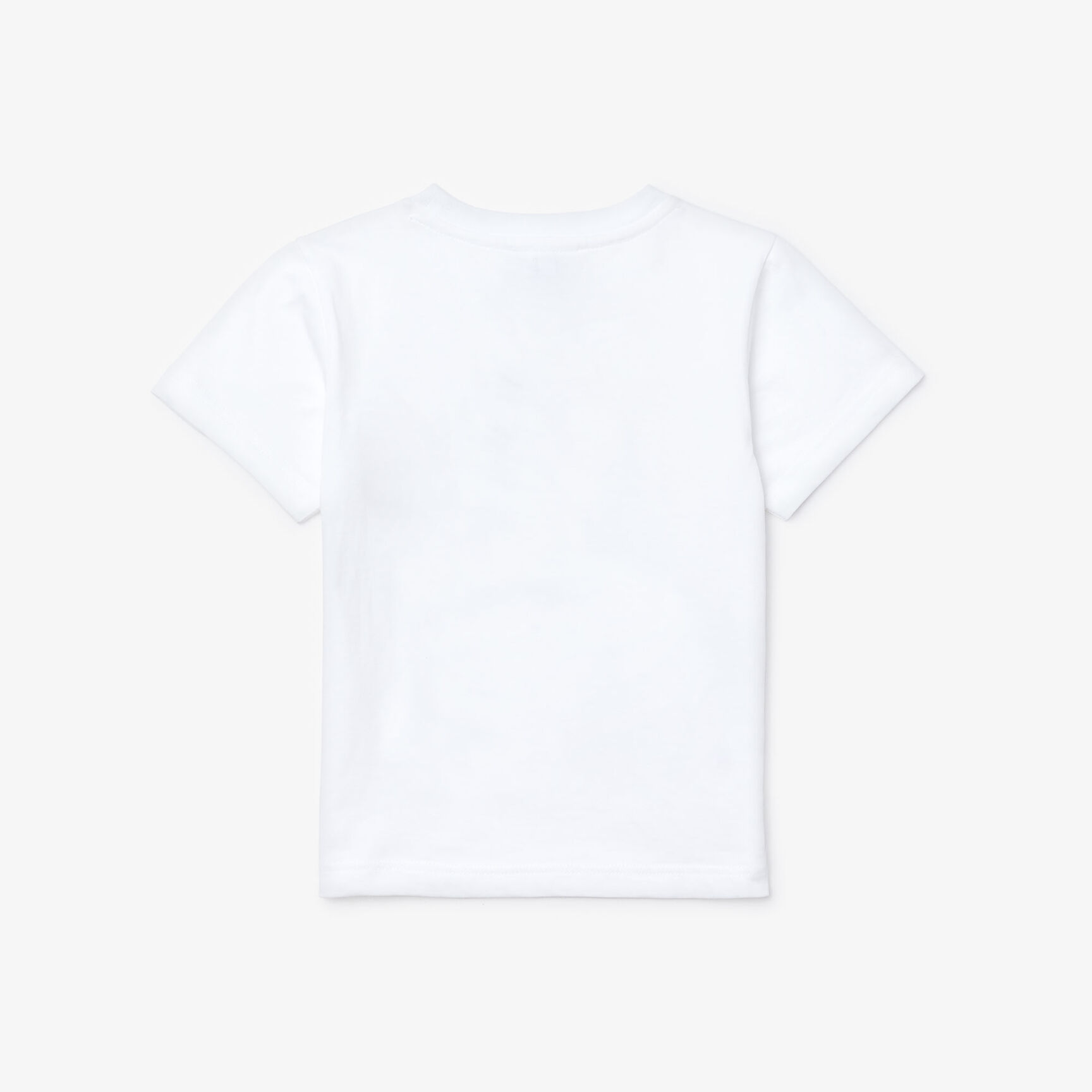 تي شيرت قطن بفتحة رقبة مستديرة مع شعار التمساح المطبوع للأولاد