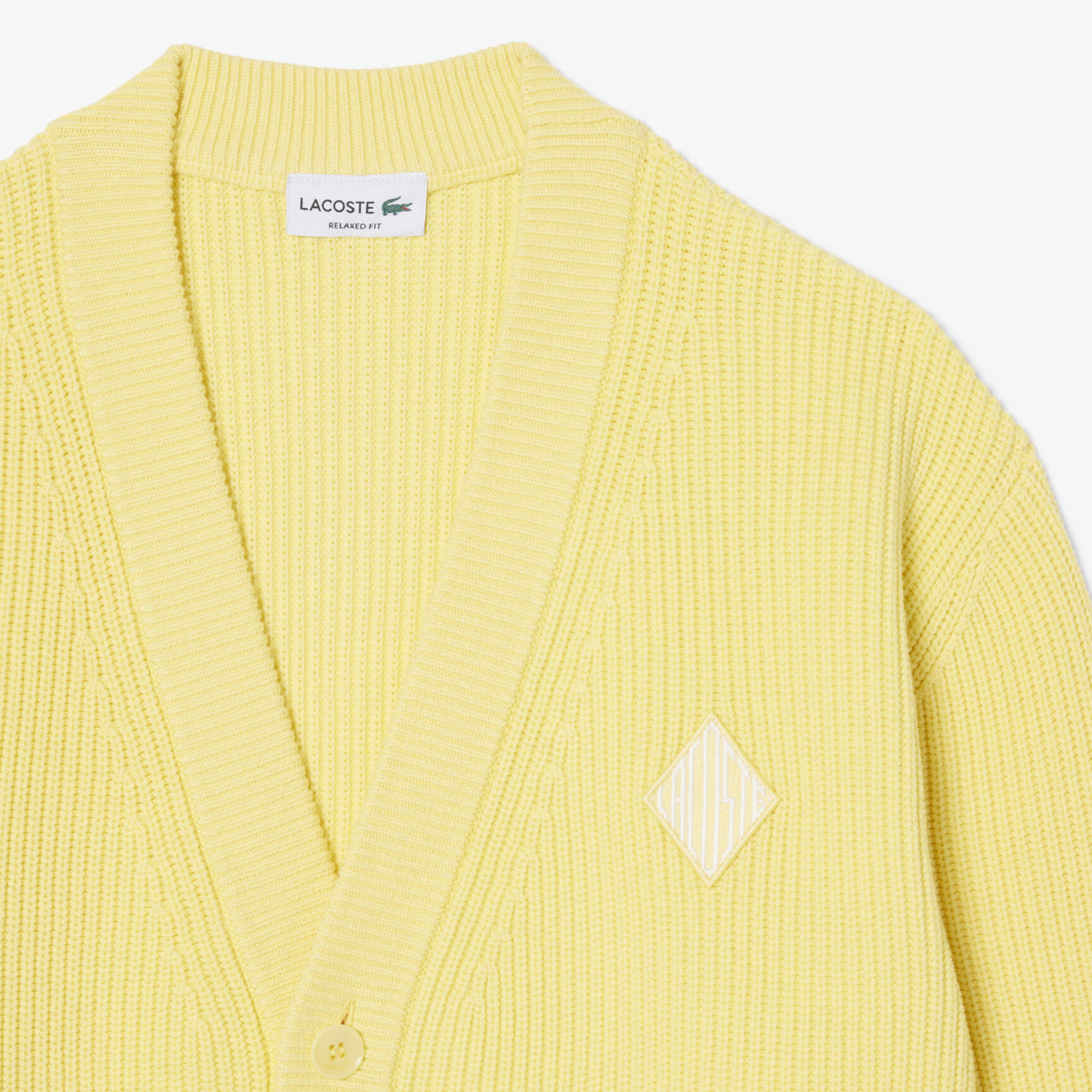 Relaxed Fit Ribbed Cotton Cardigan