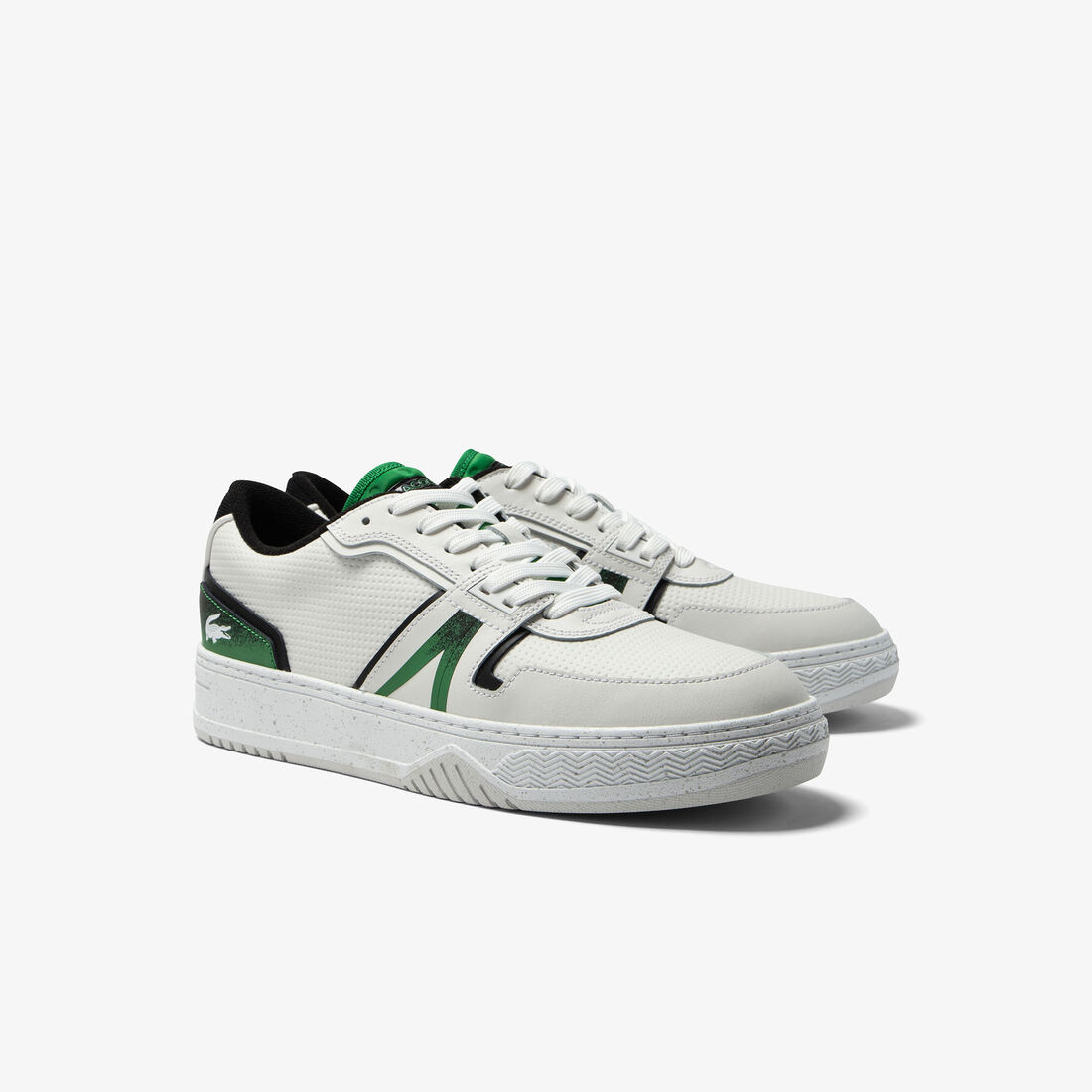 Men's Lacoste L001 Leather Spray Print Trainers Men's Lacoste L001 Leather Spray Print Trainers
