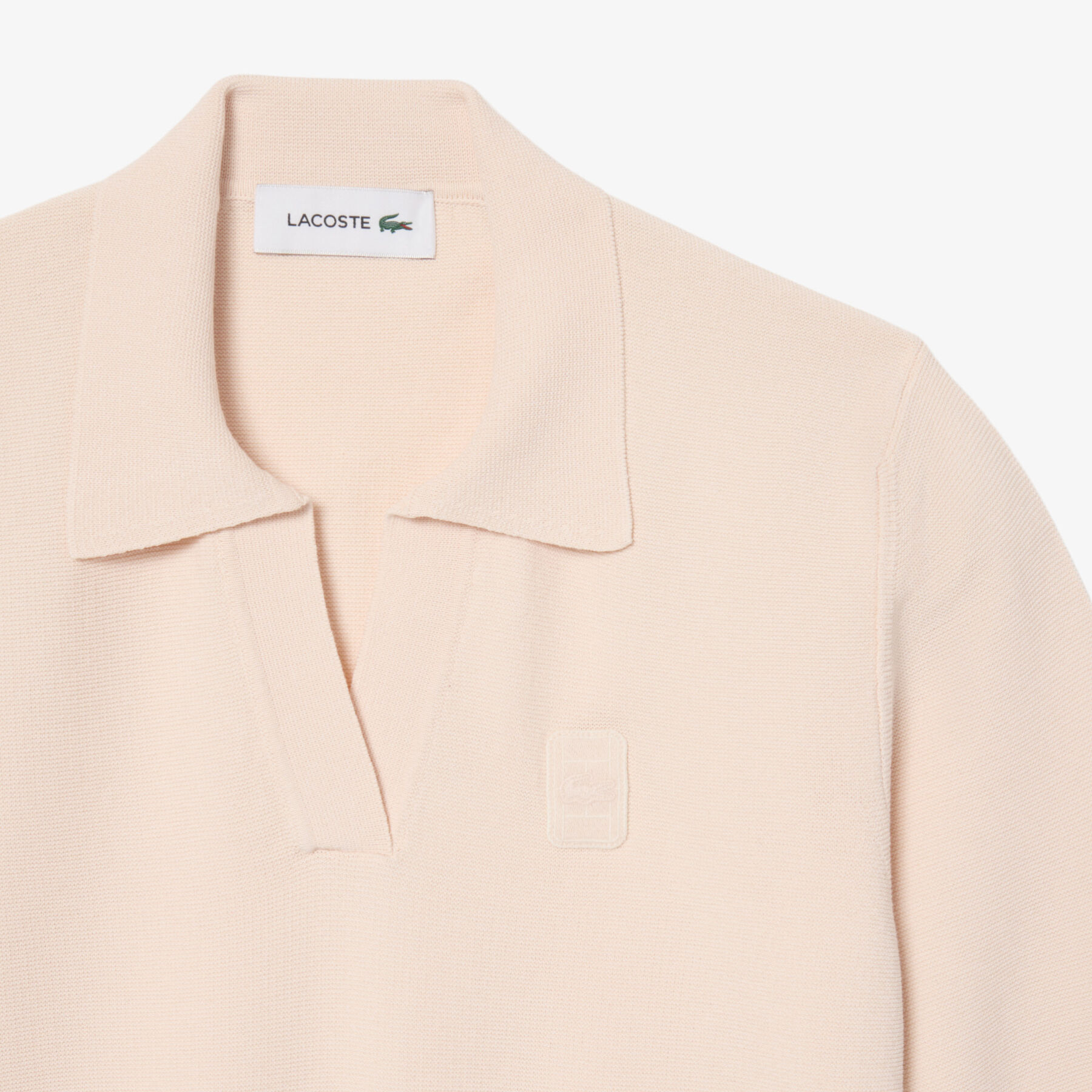 Regular Fit Open Neck Badge Accent Knit Polo Shirt lacoste regular fit open neck badge accent knit polo shirt