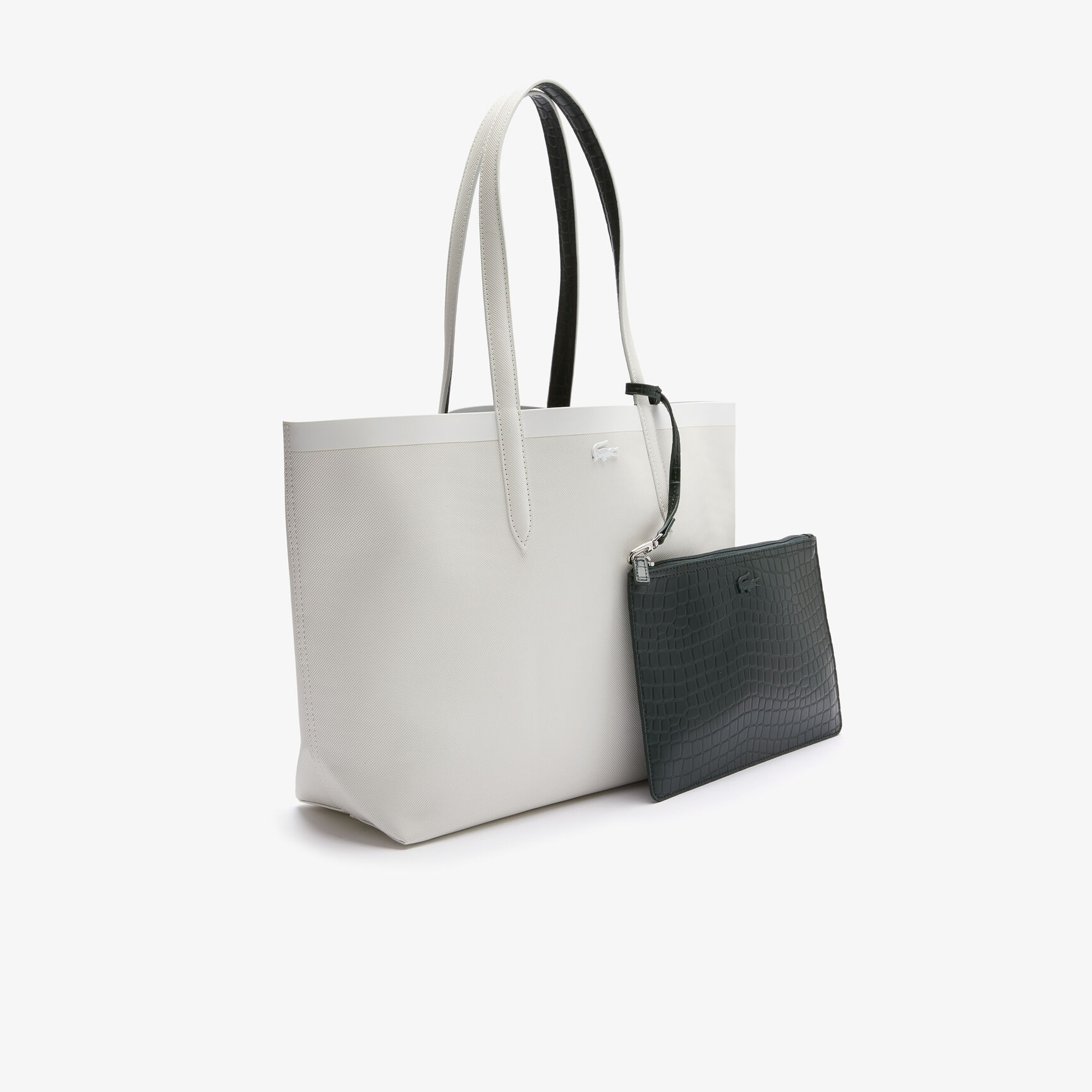 Women's Anna Crocodile Effect Pouch Canvas Large Shopper Bag