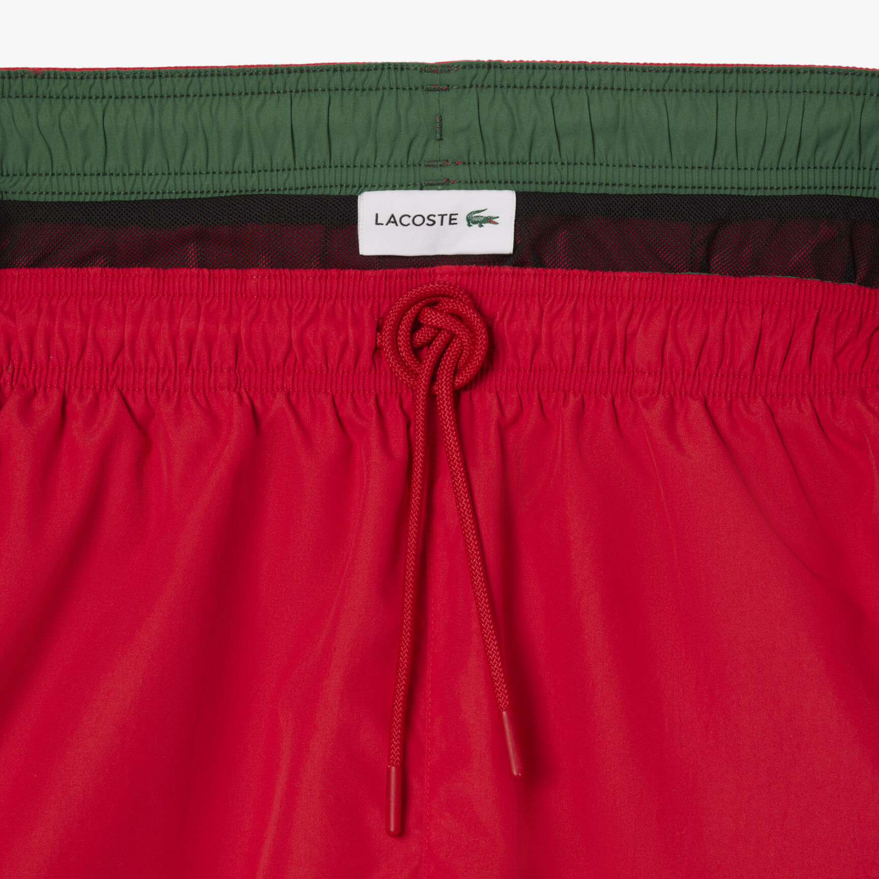 شورت سباحة أحادي اللون متوسط الطول