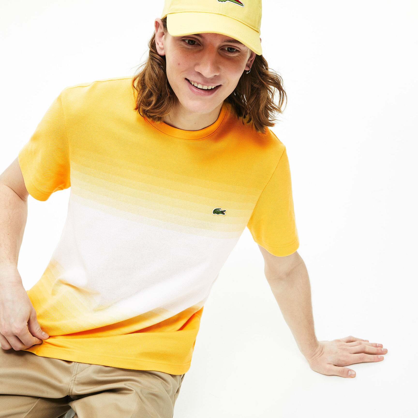 Men's Made in France Cotton Piqué Cotton Crew Neck T-shirt Men's Made in France Cotton Piqué Cotton Crew Neck T-shirt